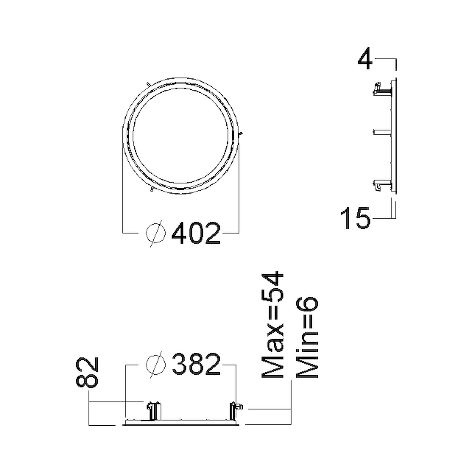Glamox C95-RC375 luminaire encastré, 1800 lm, blanc variable (Tunable White), à gradation DALI