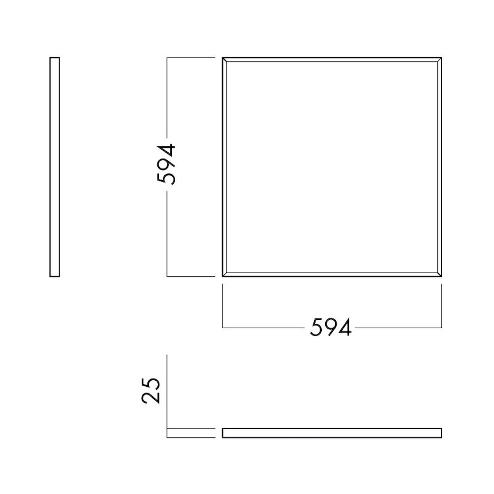 Glamox C95-R600x600 luminaire encastré, 1512 lm, 4000 K, à gradation DALI