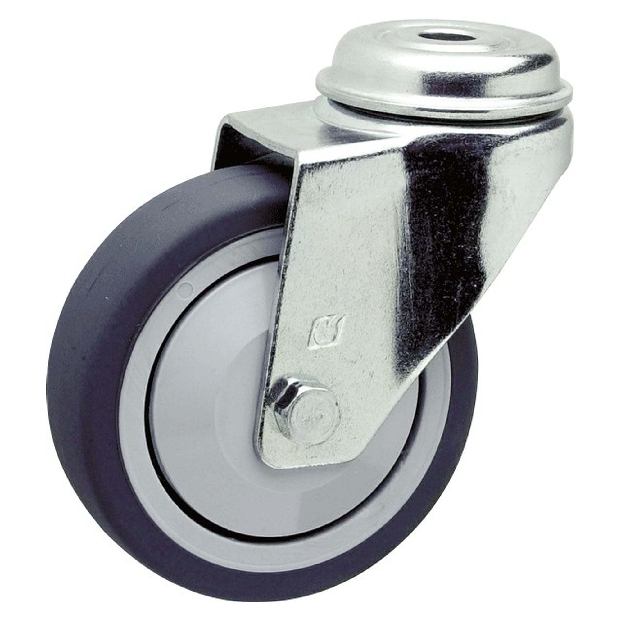 ESD Swivel Castor with Back Hole, wheel , Grey