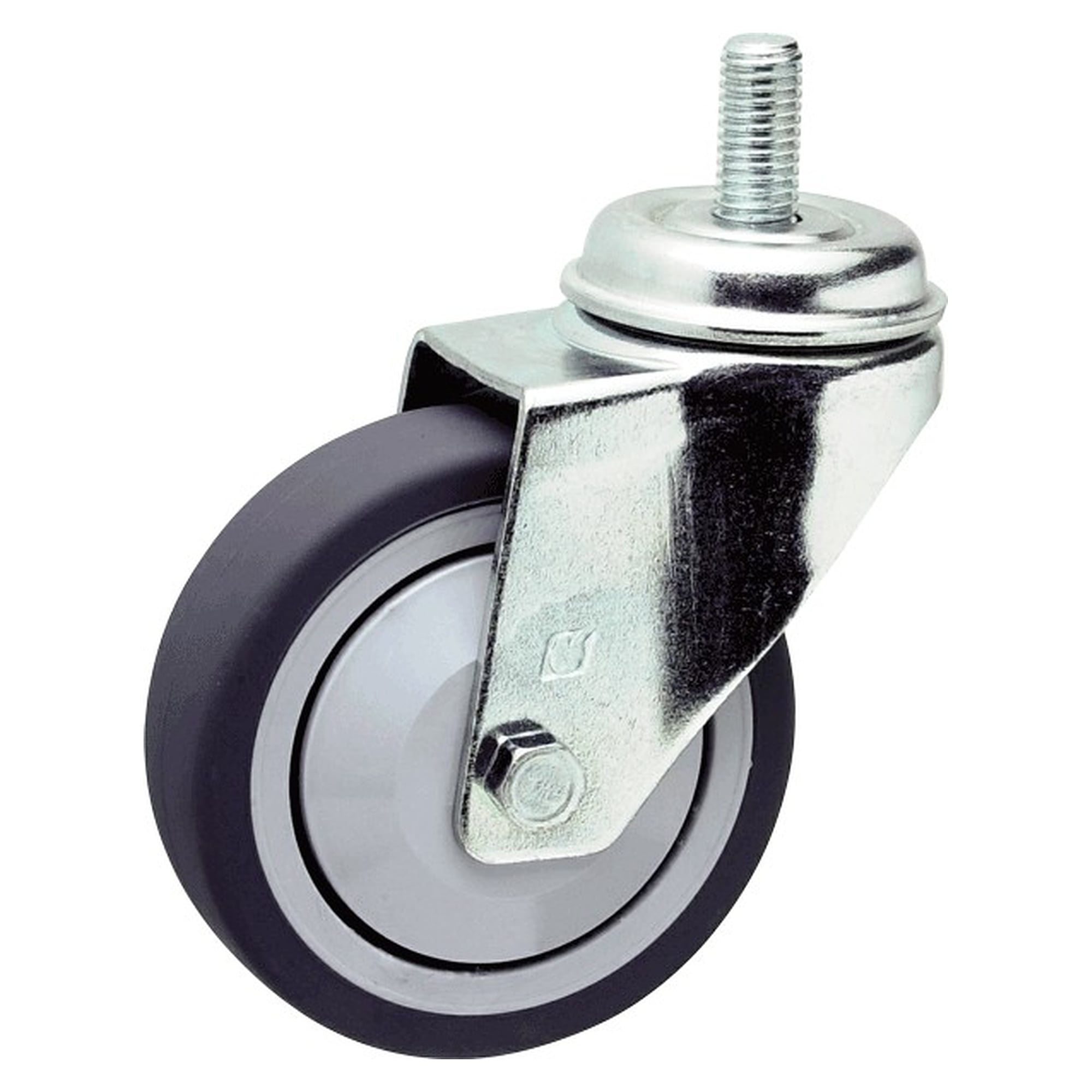 Roulette pivotante ESD avec tige filetée, roue , gris