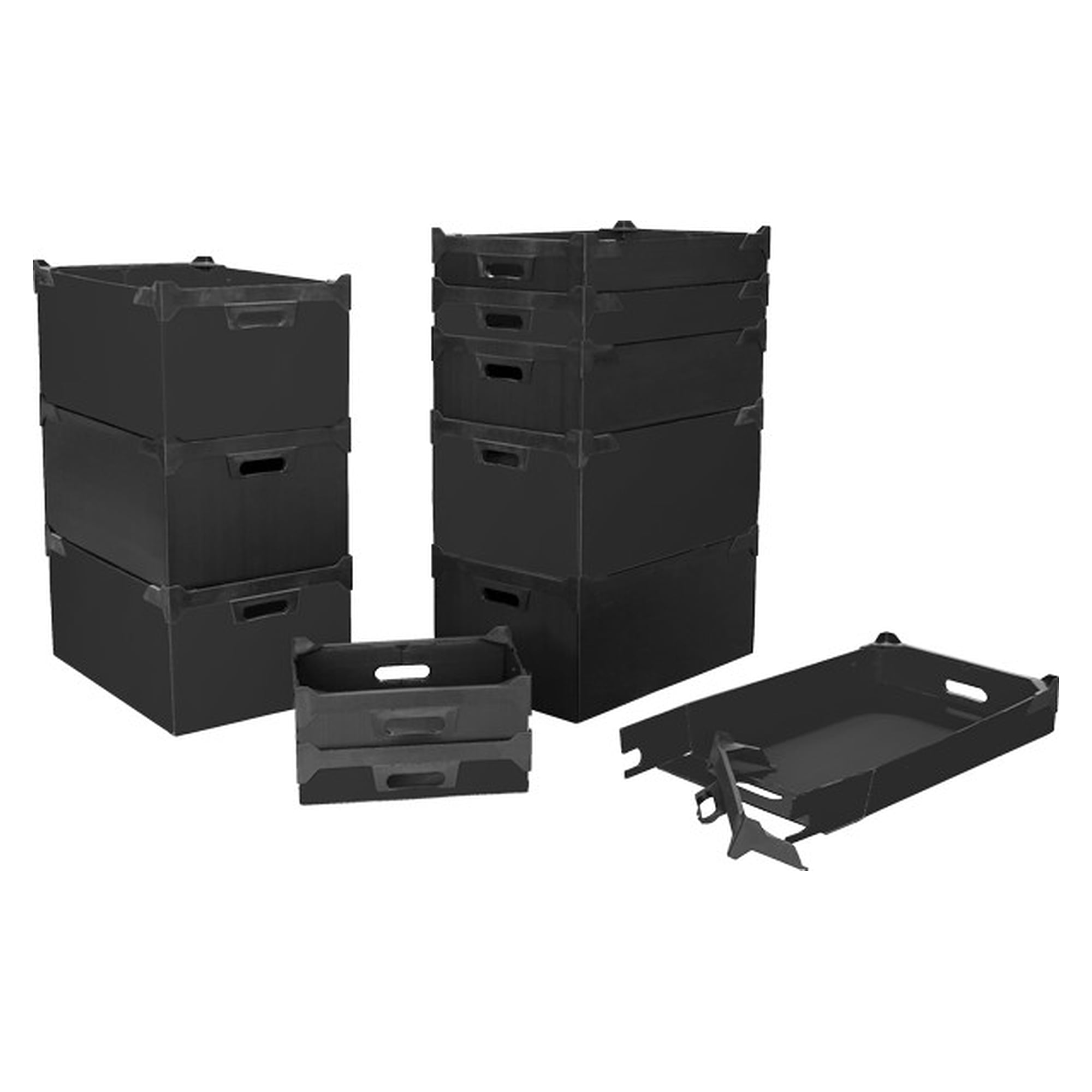 Polystat Stacking Box Conductive Foldable with Two Handles