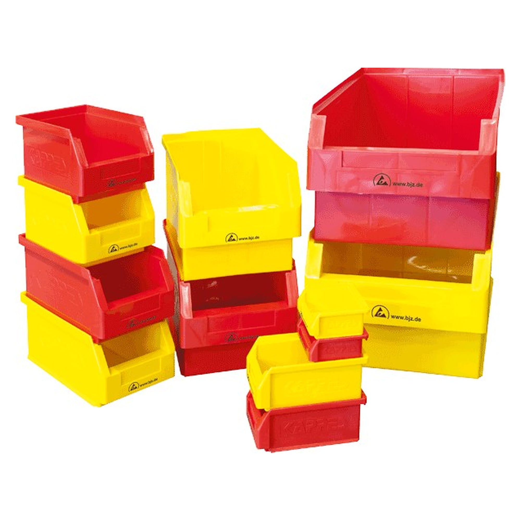 ESD-Sichtlagerkasten Safe-STAT gelb Gr. 3