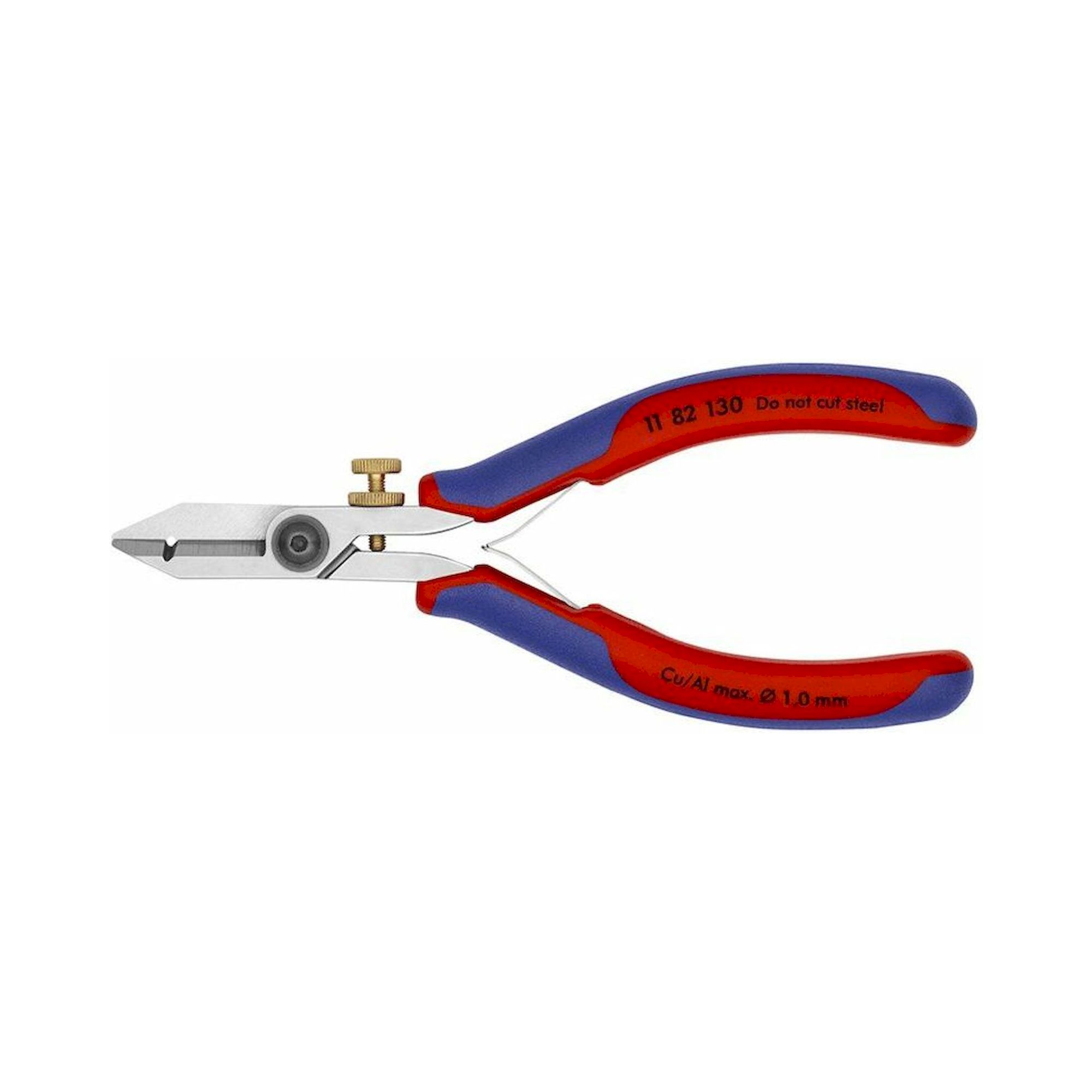 Knipex 11 82 130. Elektronik-Abisolierschere, 0,03 - 1,0 mm²