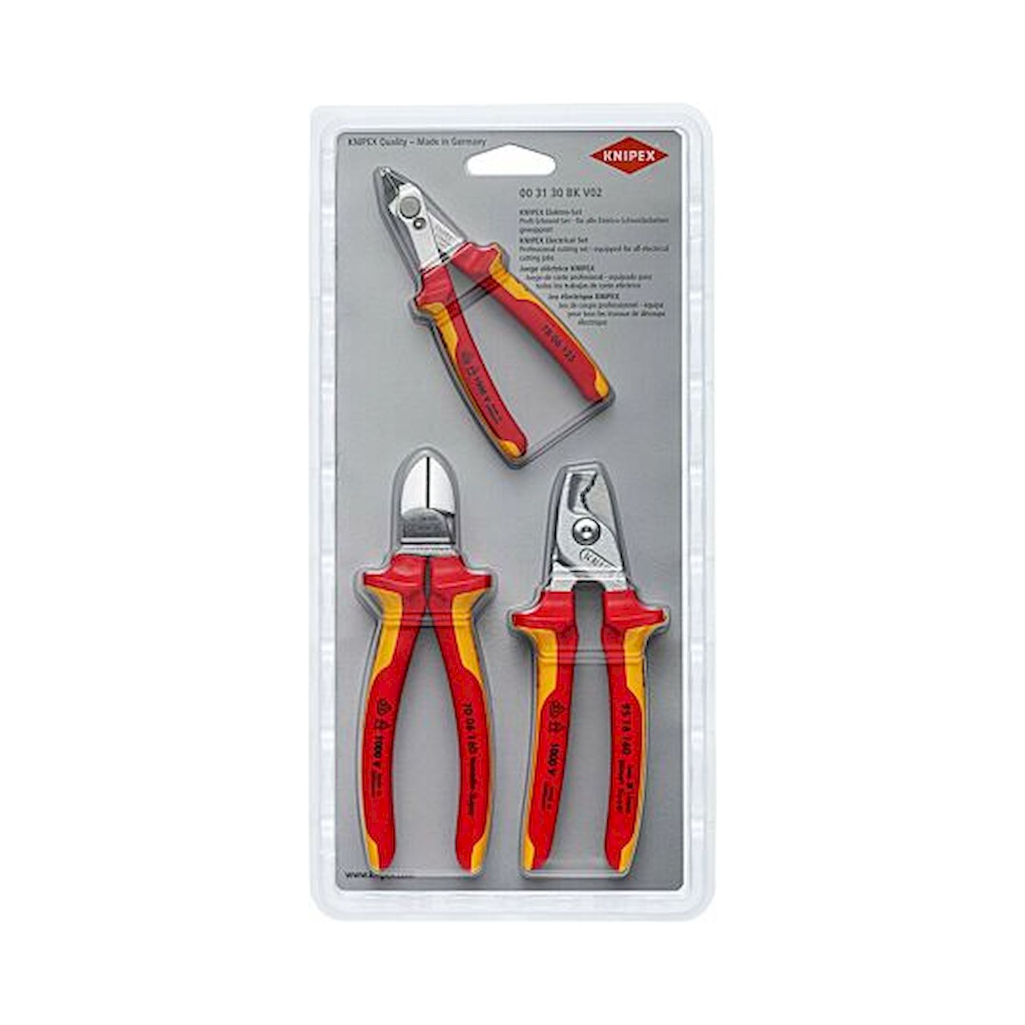 Knipex 00 31 30 BK V02. Elektro-Schneidset