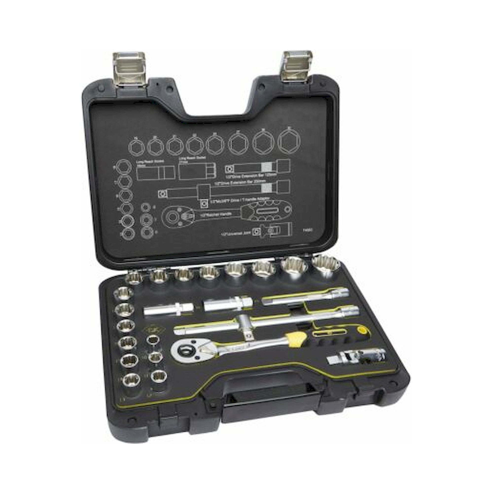 C.K T4662. Socket wrench set, 1/2", 24 pieces