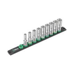 WERA 5005440001. Nut magnetic bar B Deep 1 Socket set, 3/8" drive, 9 pieces
