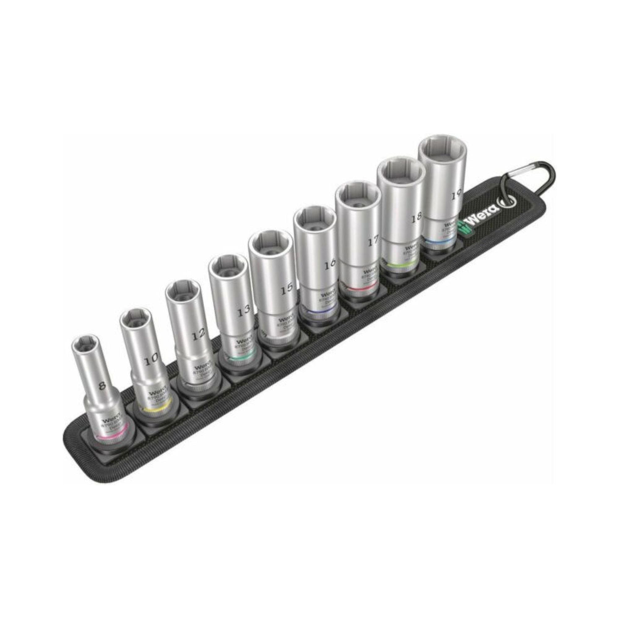Wera 05004545001. Steckschlüsseleinsatz-Satz, 3/8"-Antrieb, 9-teilig