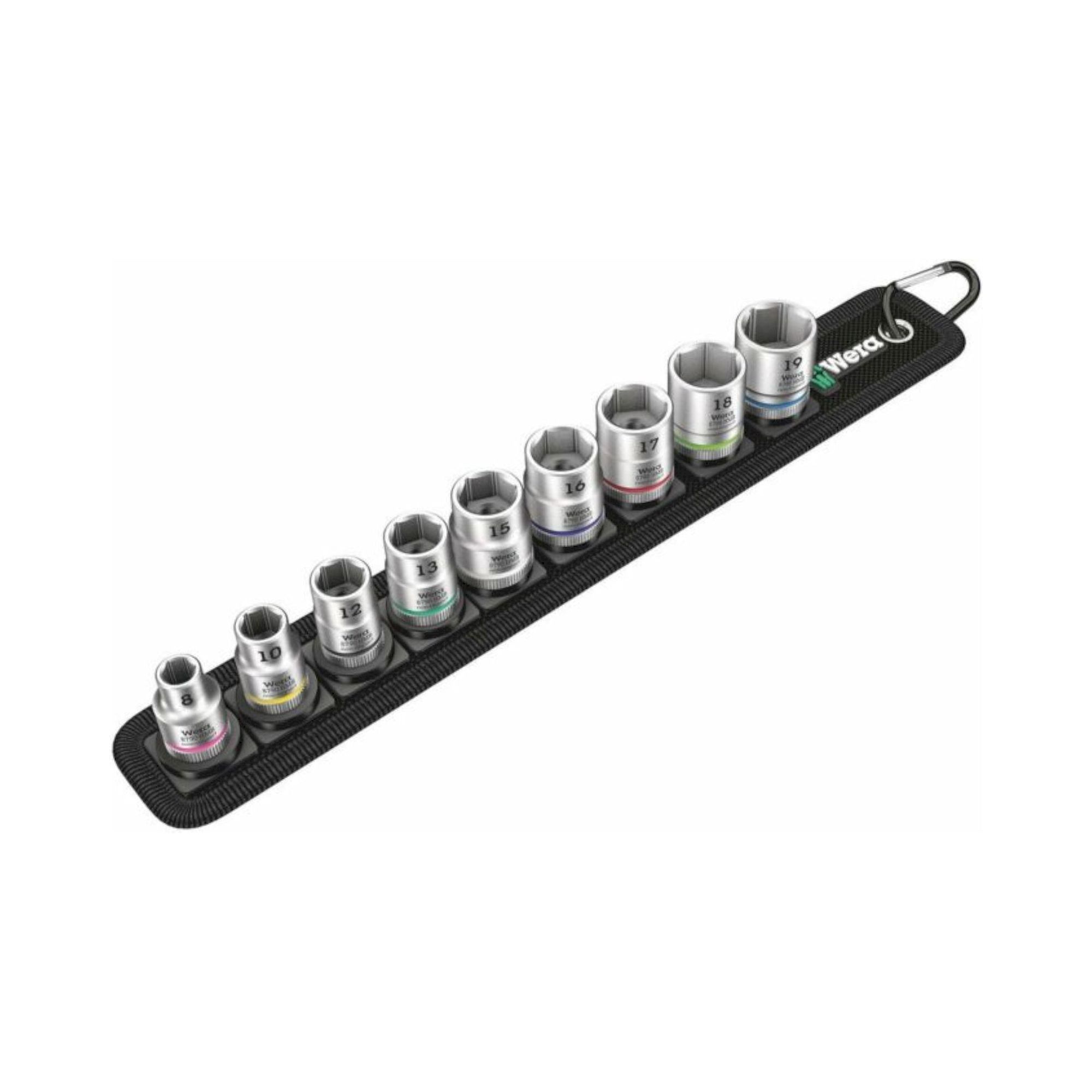 Wera 05003973001. Steckschlüsseleinsatz-Satz, 3/8"-Antrieb, 9-teilig
