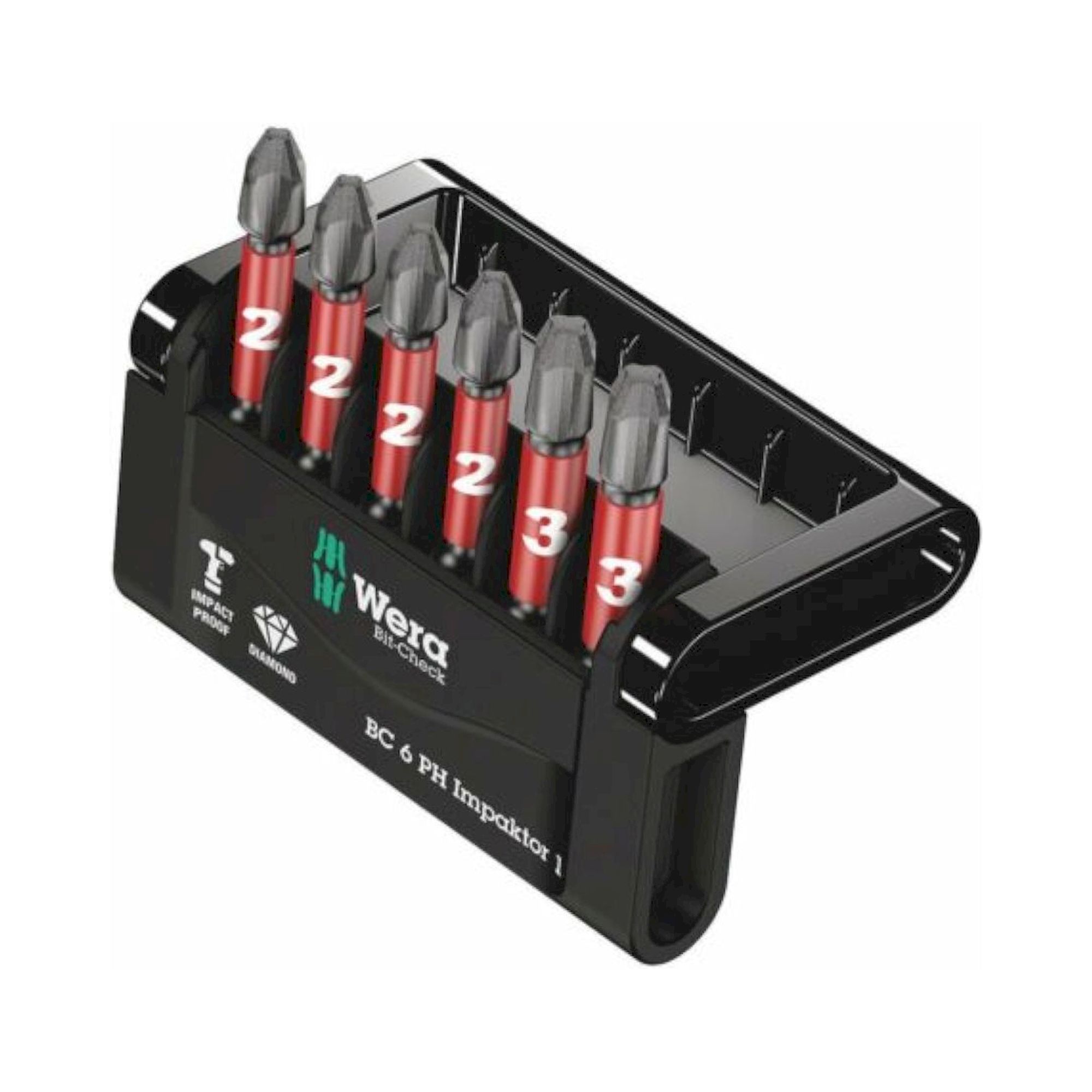 Wera 05057691001. Bit-Check 6 PH Impaktor 1, 6-teilig