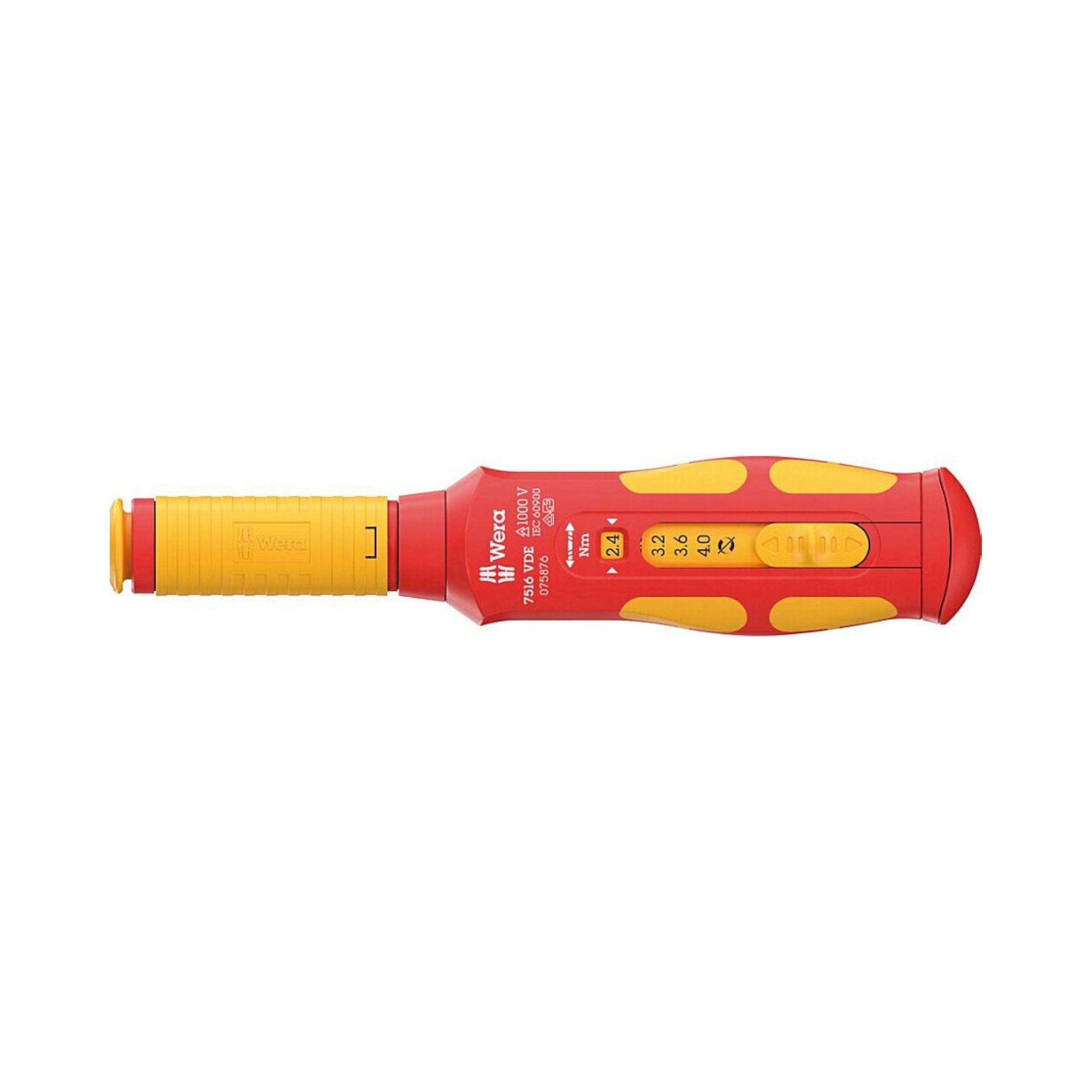 Wera 05075876001. Drehmomentschraubendreher, 2,4-4,0 Nm, 9 x 2,4 Nm x 2,8 Nm x 3,2 Nm x 3,6 Nm x 4,0 Nm x 192 mm