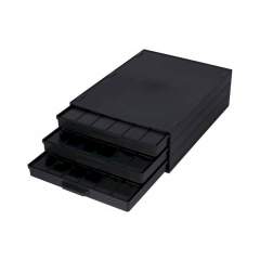 Licefa 8900040. ESD SMD Schrank 340/22 ESD-CON, 3 Schubladen á 36x SMD Box N3, schwarz