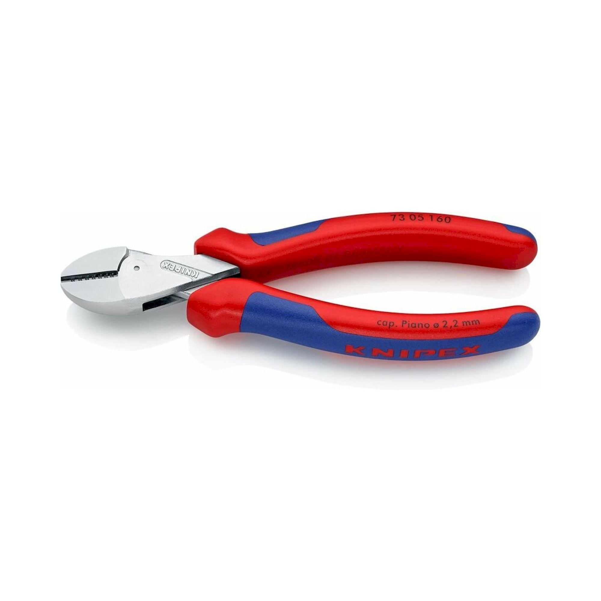 Knipex 73 05 160. X-Cut compact side cutter with high gear ratio, chrome-plated, 160 mm