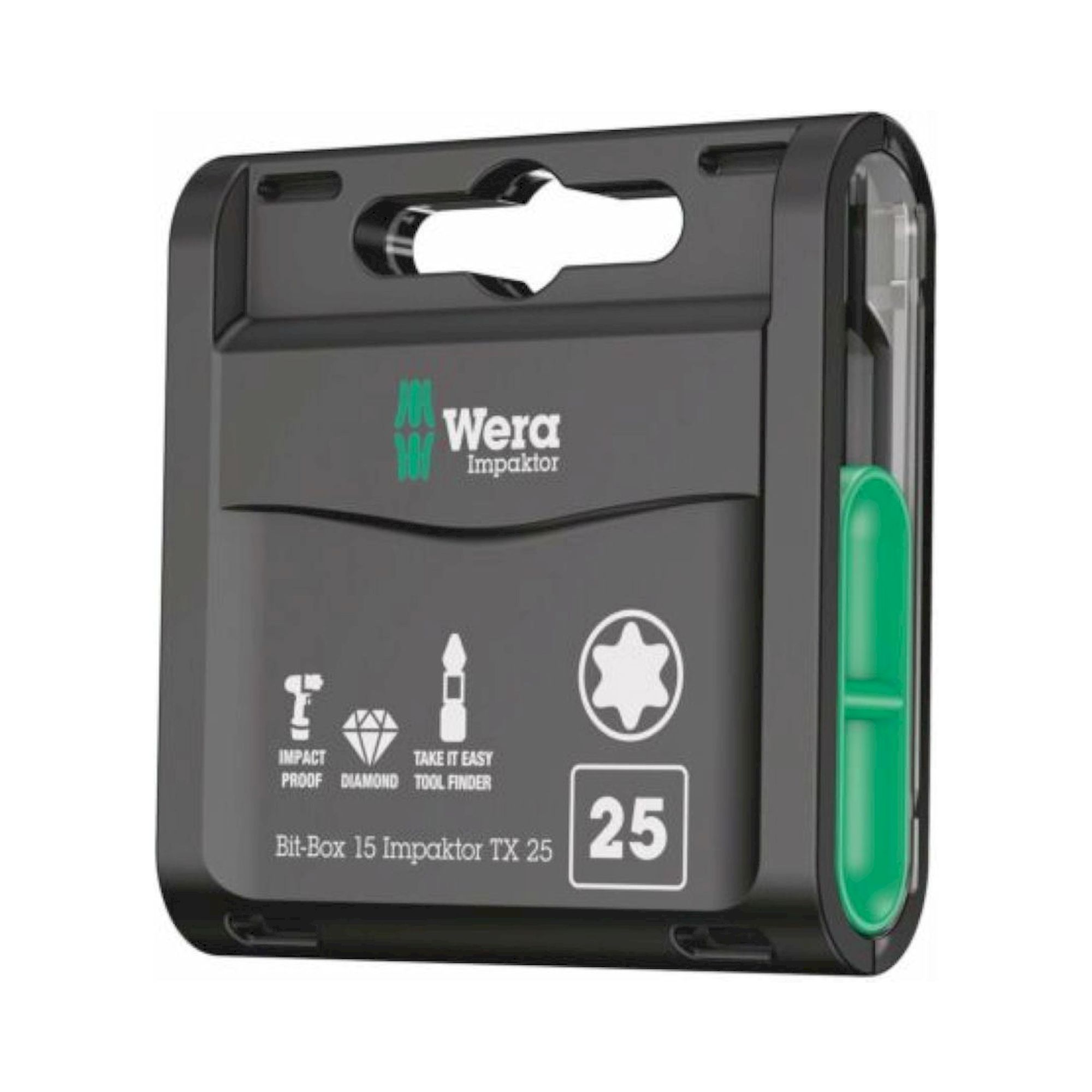 Wera 05057775001. Bit-Box 15 Impaktor TX, TX 25 x 25 mm, 15-teilig