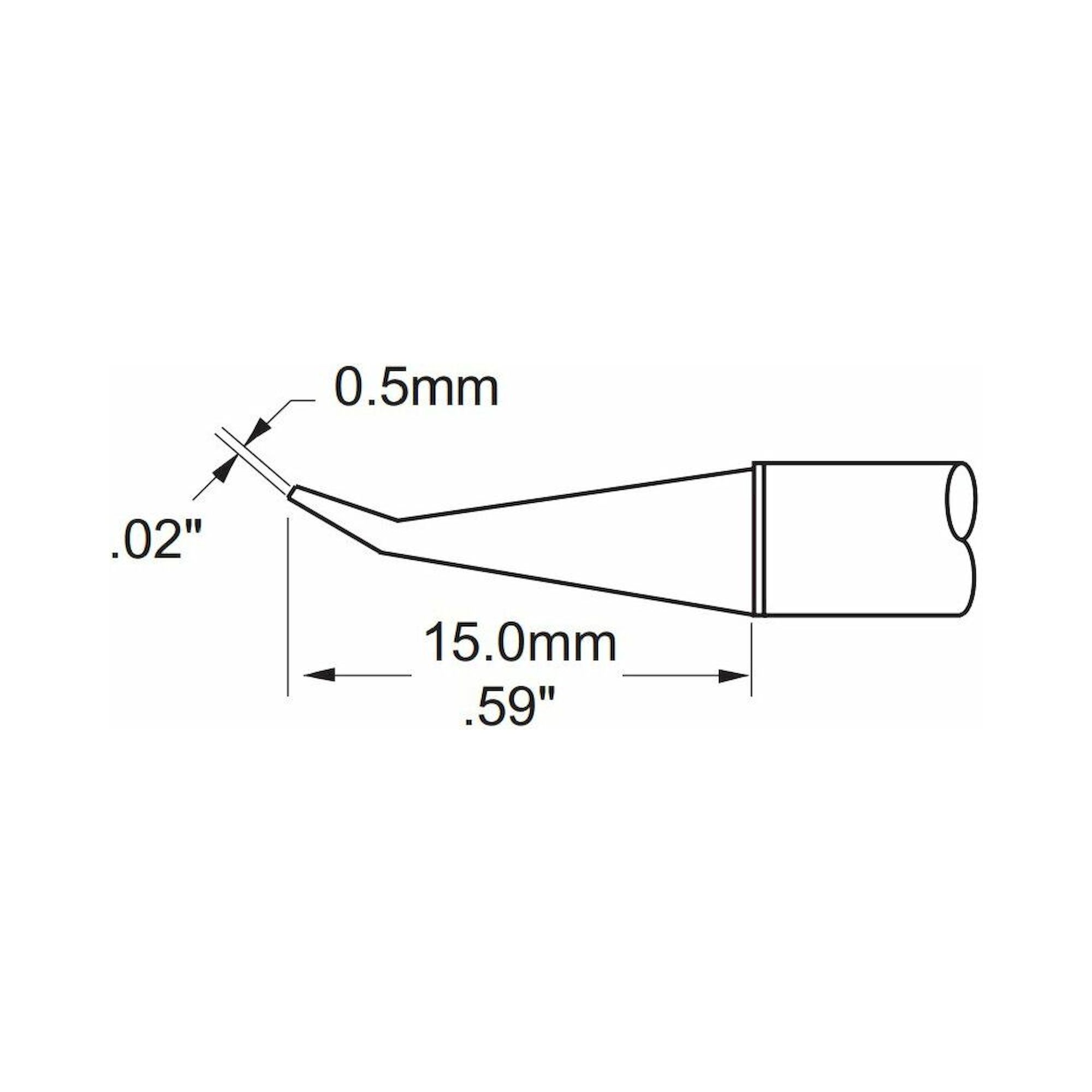 Oki PHT-652337. Lötspitze PHT-Serie, konisch lang 30°, 0,5x15 mm
