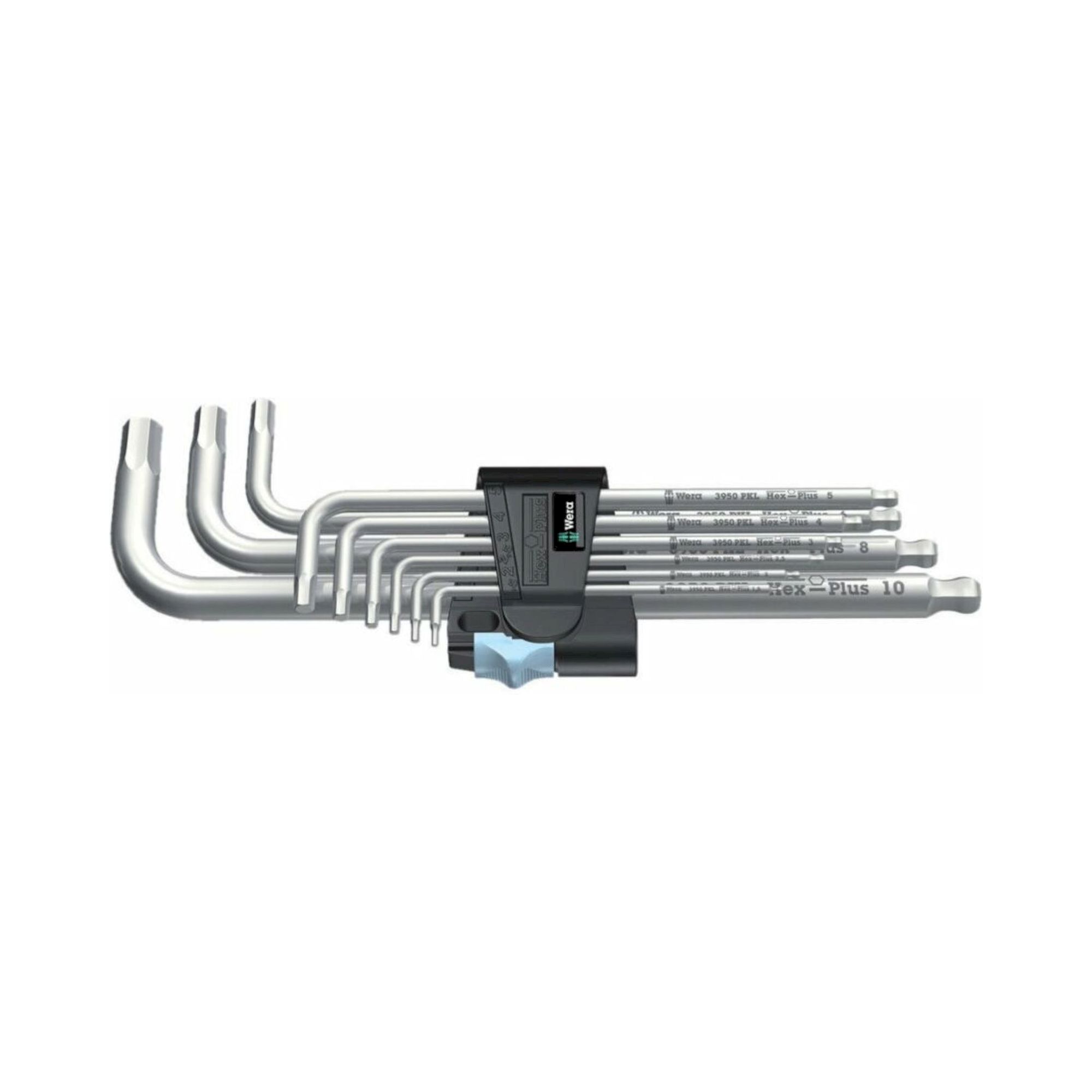Wera 05022720001. Winkelschlüsselsatz, metrisch, Edelstahl, 9-teilig
