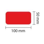 1A Tapes 5110.01.071. WT-5110 Lagerplatzkennz. rot Längsstück 50mm (L: 100mm), VPE 25 Stück