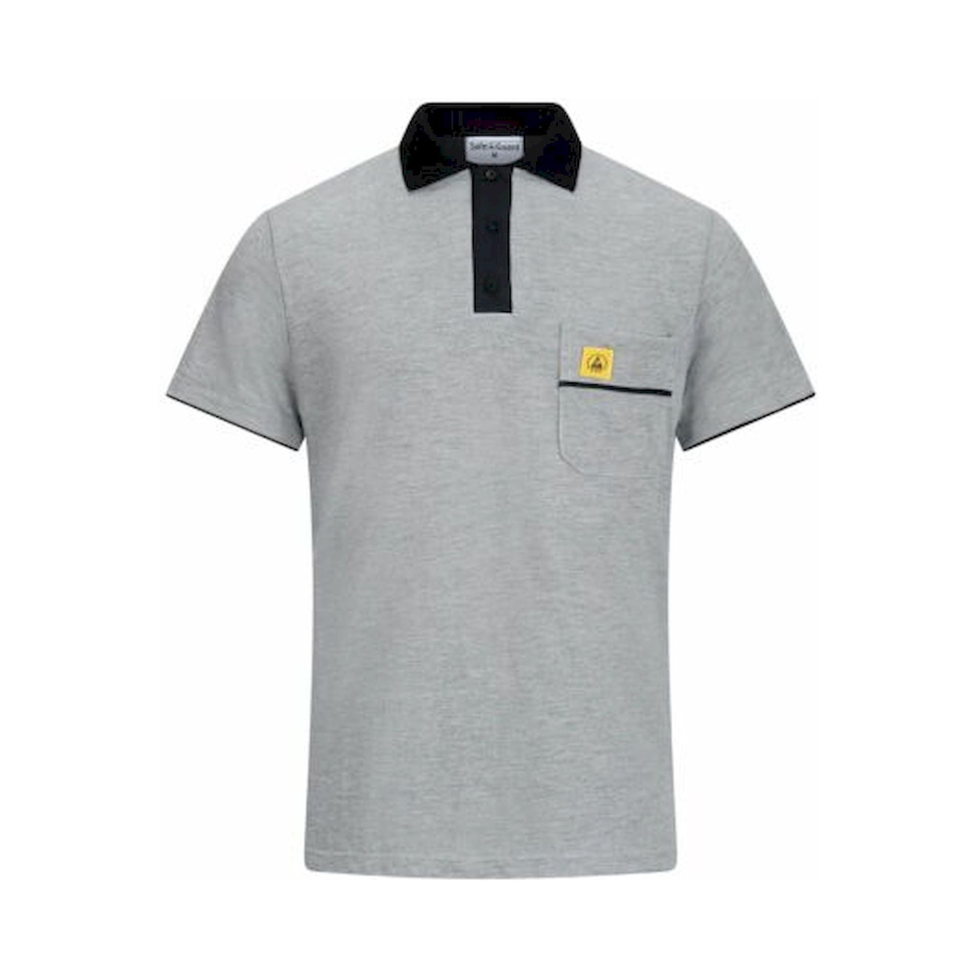 Safeguard SG-PS-HGSCH-210-K30-PRO PLUS-XL. ESD-Poloshirt PRO PLUS, 210g/m², helgrau/schwarz, XL
