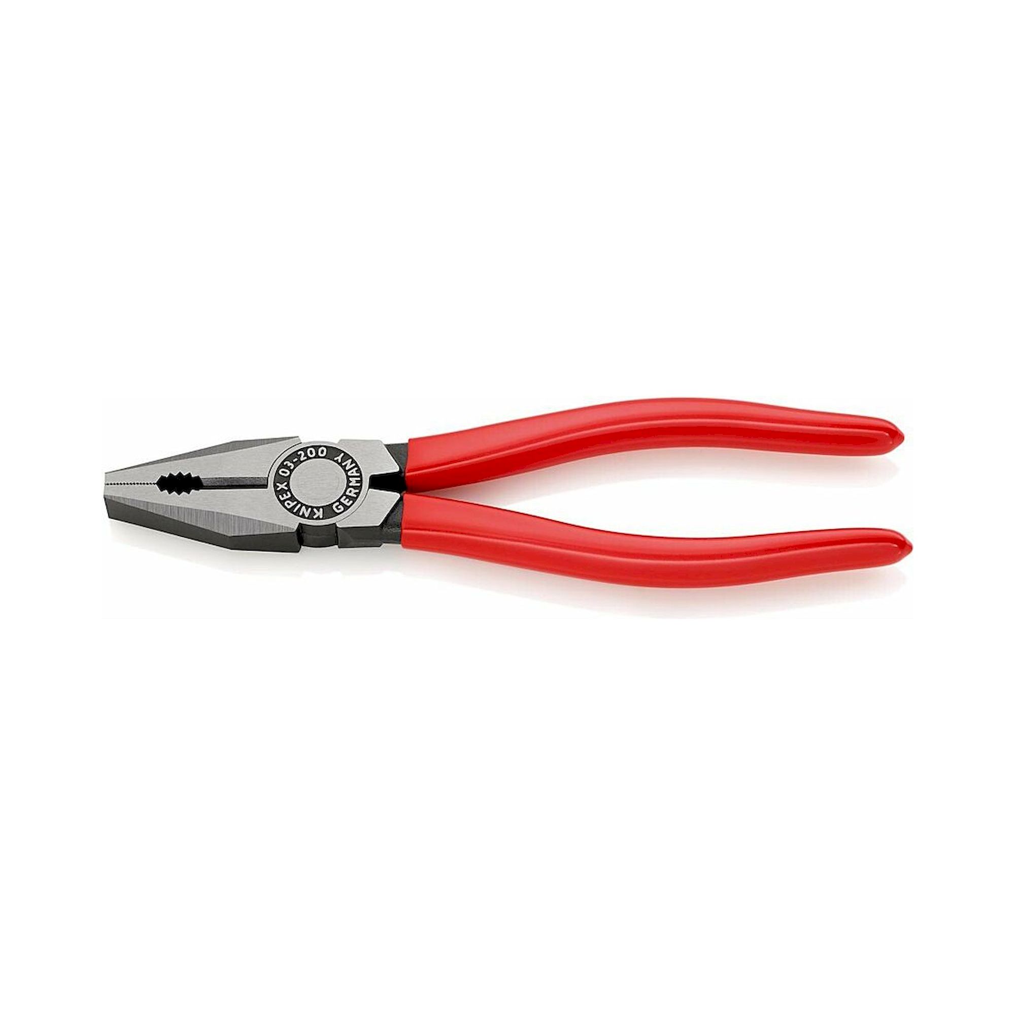 Knipex 03 01 200 SB. Kombizange mit Kunststoff überzogen, schwarz atramentiert, 200 mm (SB-Karte/Blister)