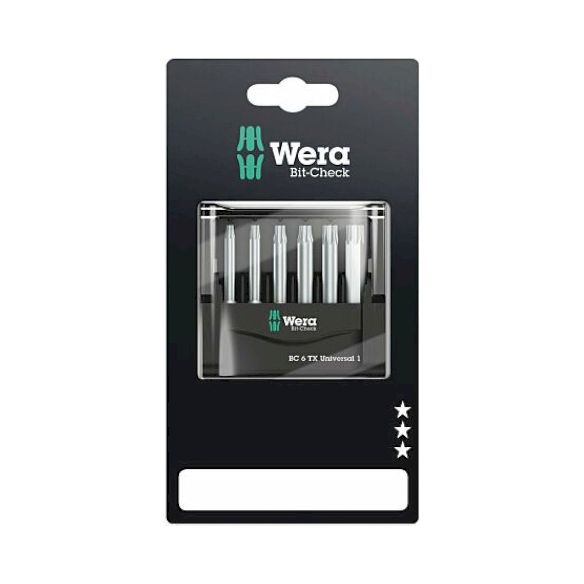 Wera 05073637001. Bit-Check 6 TX Universal 1 SB, 6-teilig