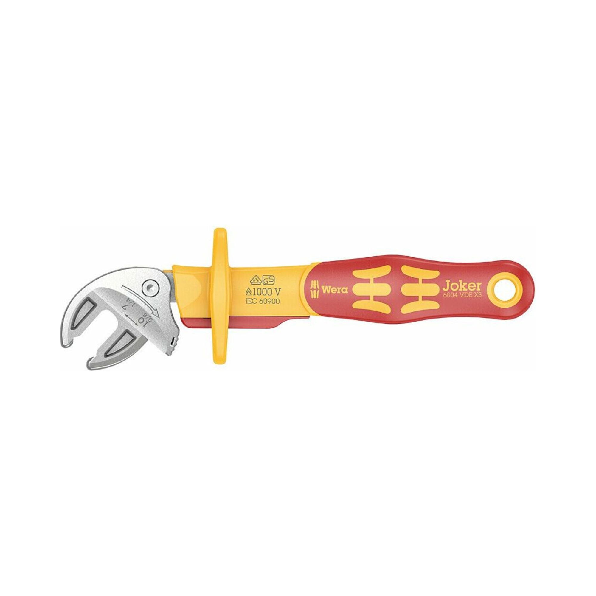 Wera 05020150001. VDE-isolierter, selbstjustierender Maulschlüssel, 7-10 x 1/4-3/8" x 119 mm