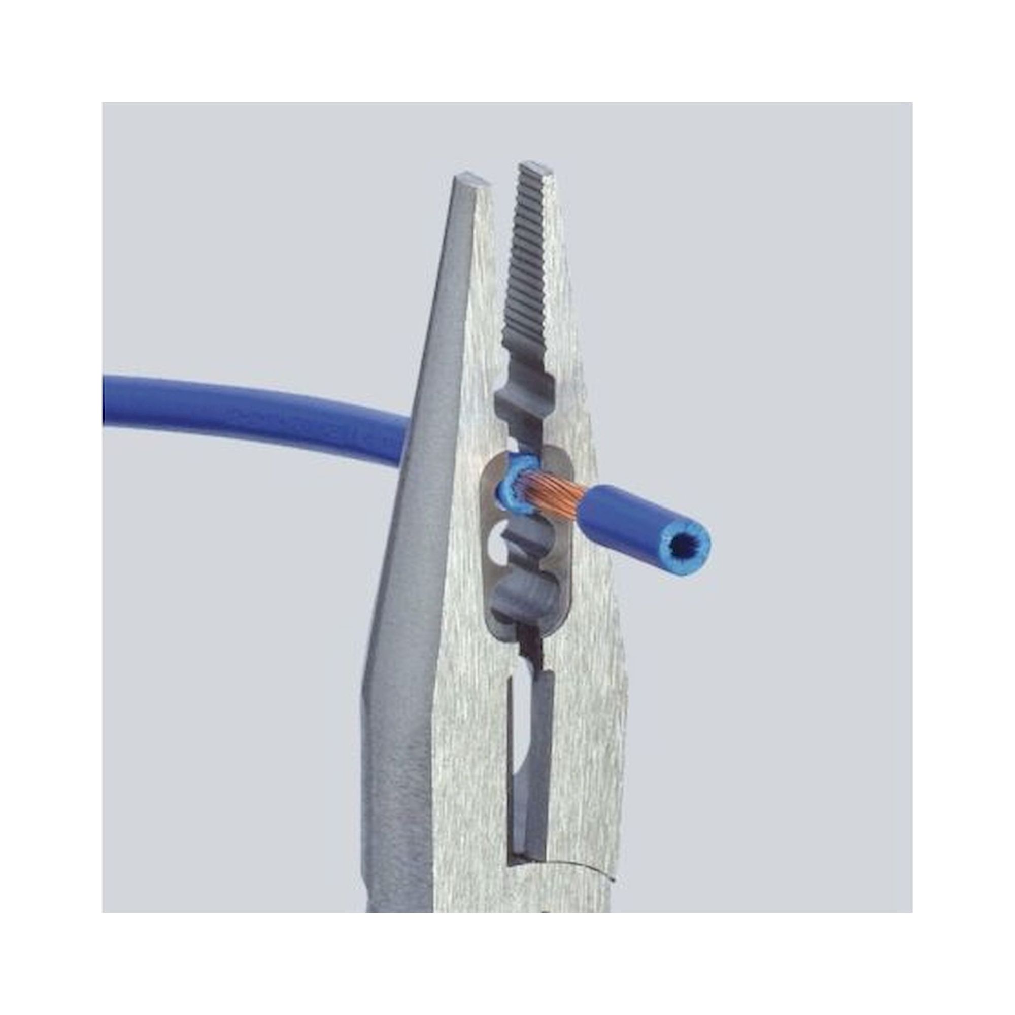 Knipex 13 02 160 SB. Verdrahtungszange mit Mehrkomponenten-Hüllen, schwarz atramentiert, 160 mm (SB-Karte/Blister)