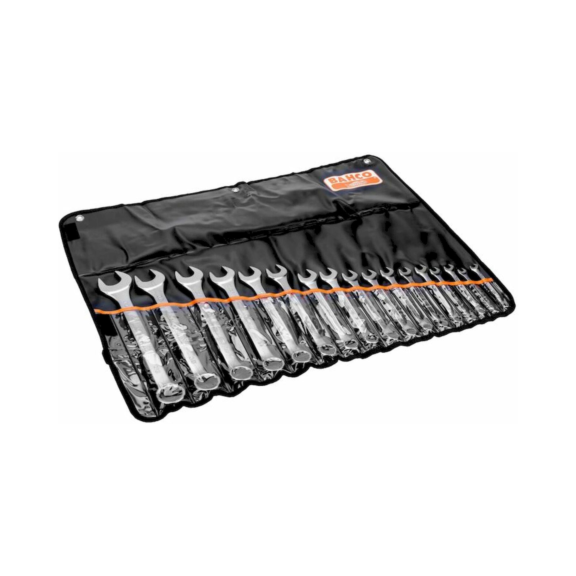 Bahco 111M/17TL. Satz metrische Ring-Maulschlüssel – 17-teilig/Tasche