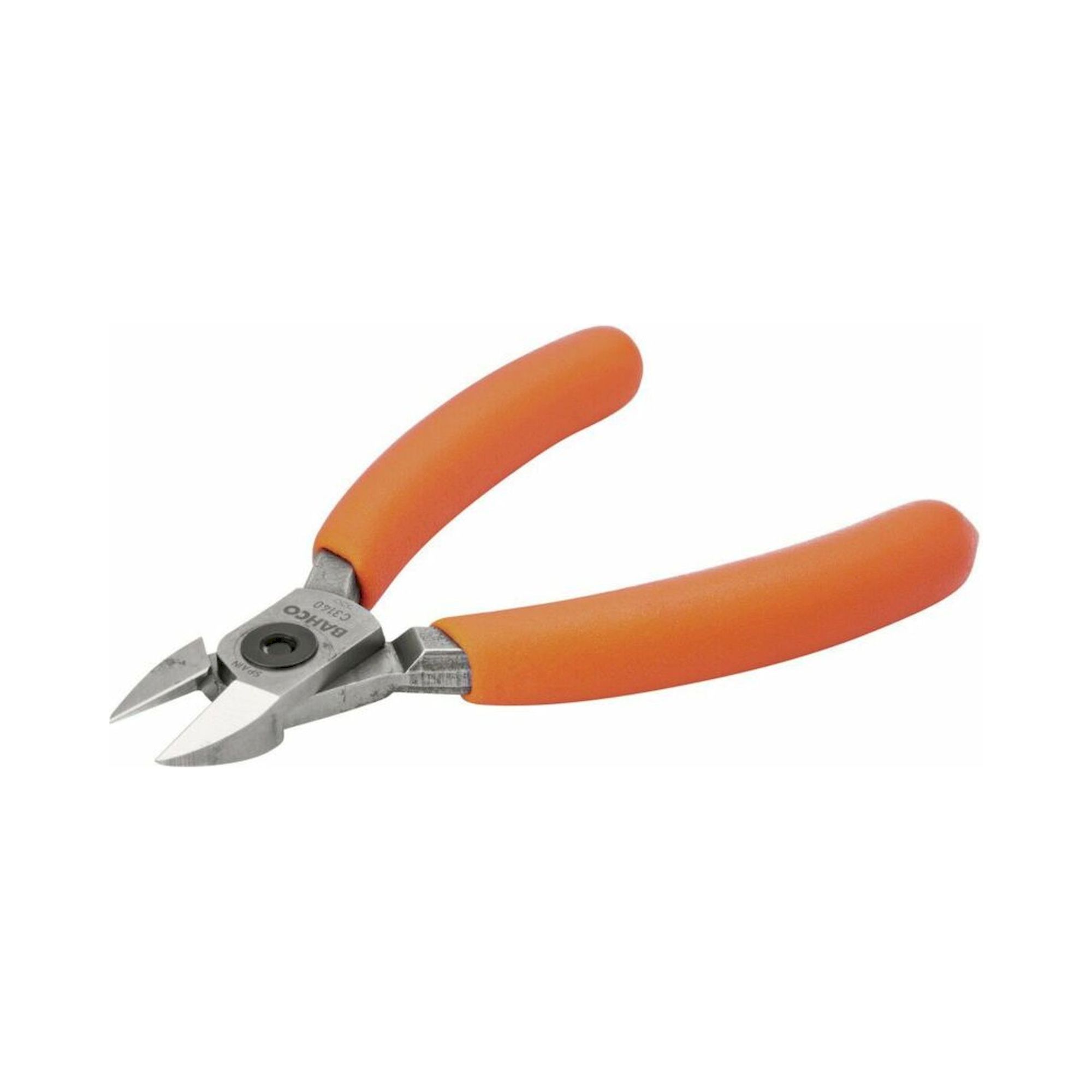 Bahco C3140IP. Compact side cutters with oval head and orange PVC handles 130 mm, Industrial packaging