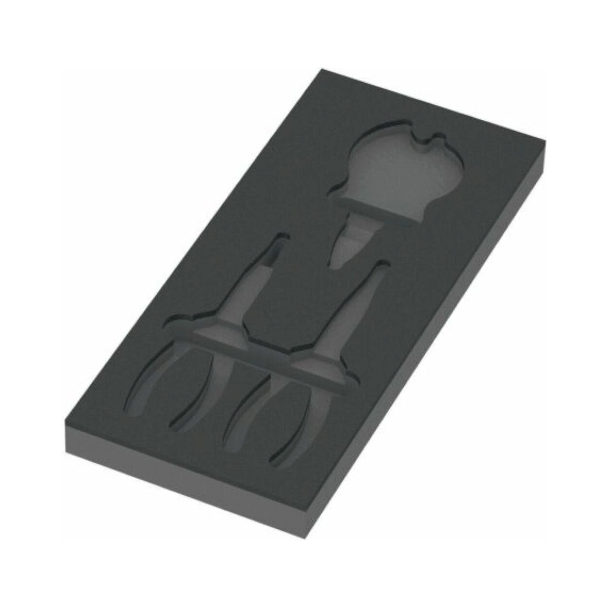 Wera 05137381001. Schaumstoffeinlage KNIPEX Zangen Set 2, ohne Werkzeug, 172 x 30 x 392 mm