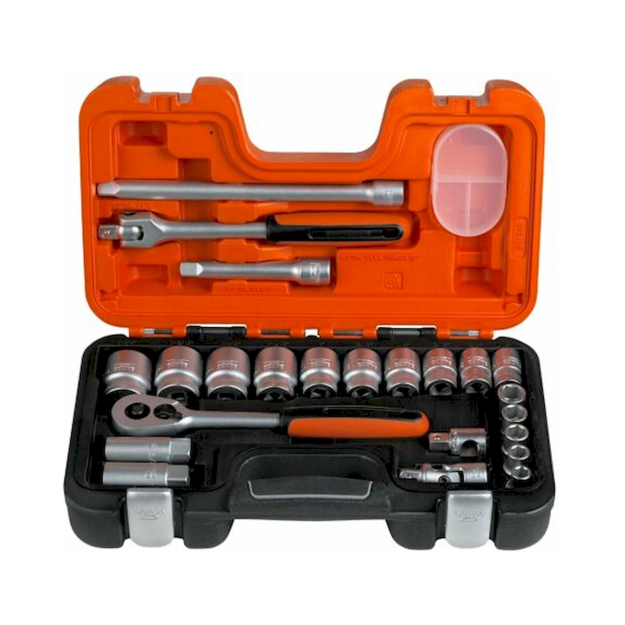 Bahco S240AF. 1/2" Steckschlüssel-Satz, zöllig, Sechskant mit Umschaltknarre