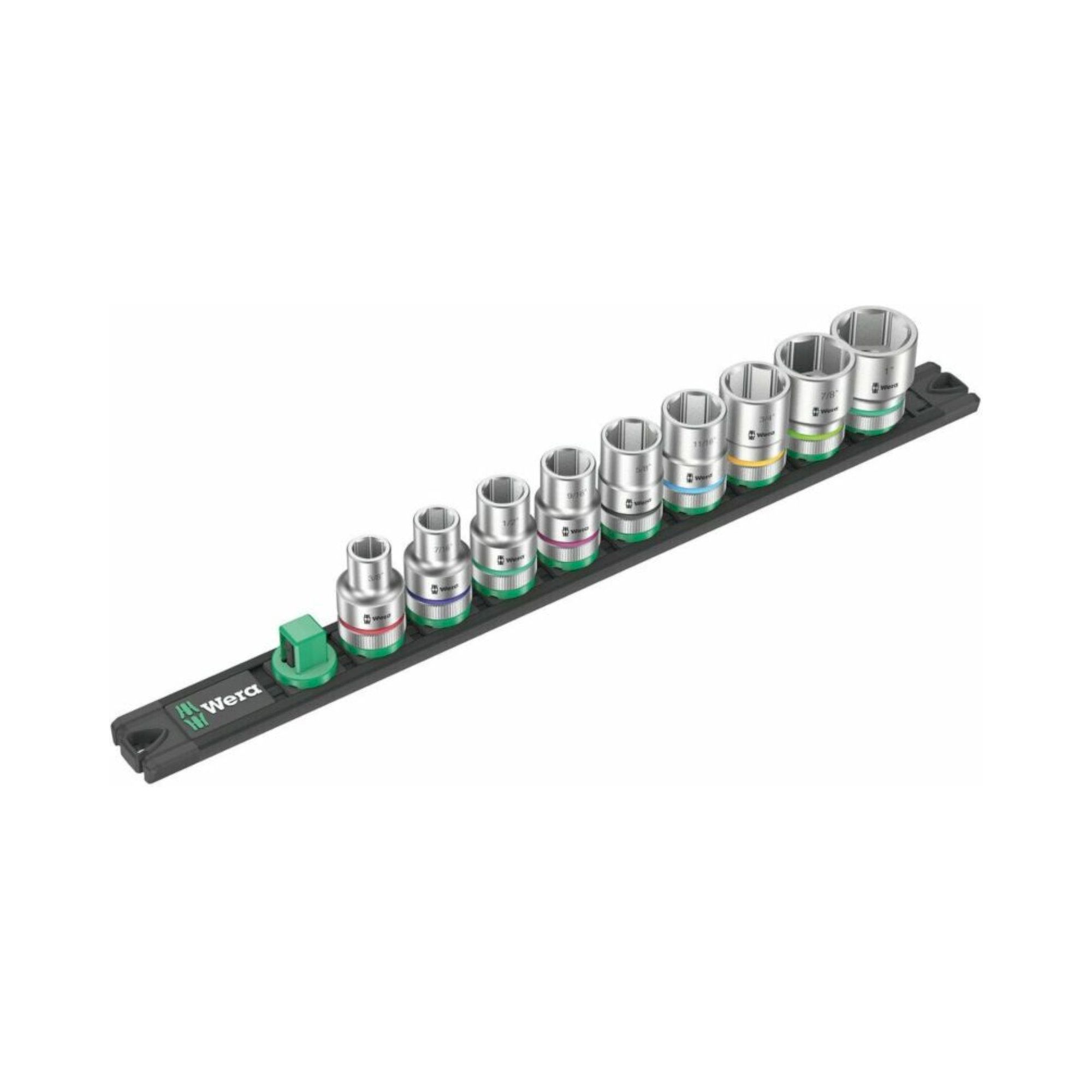 WERA 5005480001. Nut magnetic bar C Imperial 1 Zyklop socket set, 1/2" drive, inch, 9 pieces