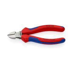 Knipex 70 02 140 SB. Seitenschneider mit Mehrkomponenten-Hüllen, schwarz atramentiert, 140 mm (SB-Karte/Blister)