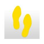 1A Tapes 5111.04.121. WT-5111 Piktogramm PVC Fußabdruck 297mmx110mm Paar gelb