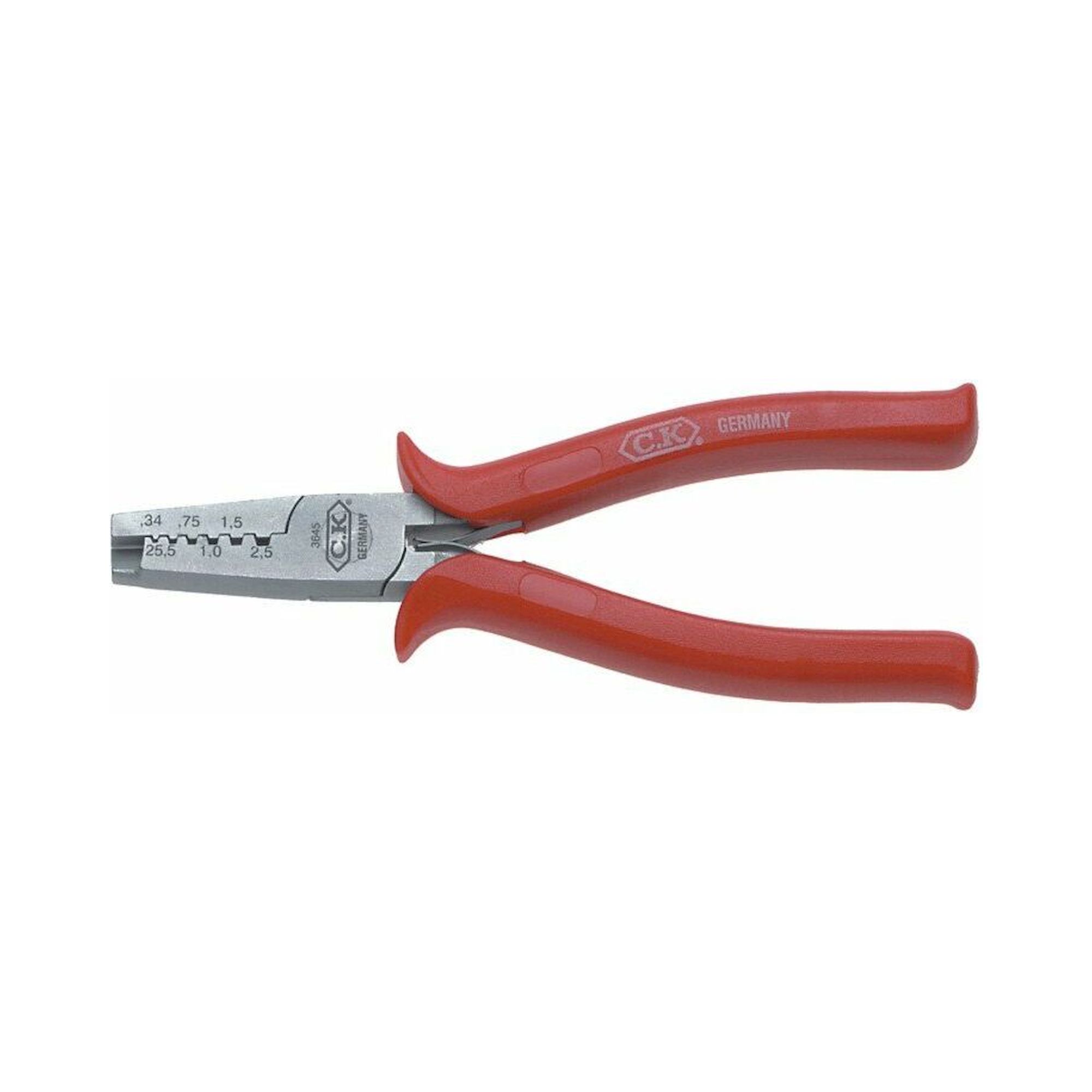 C.K 430005. Crimping tool for wire  end sleeves, 0.25-2.5 mm2, 145 mm
