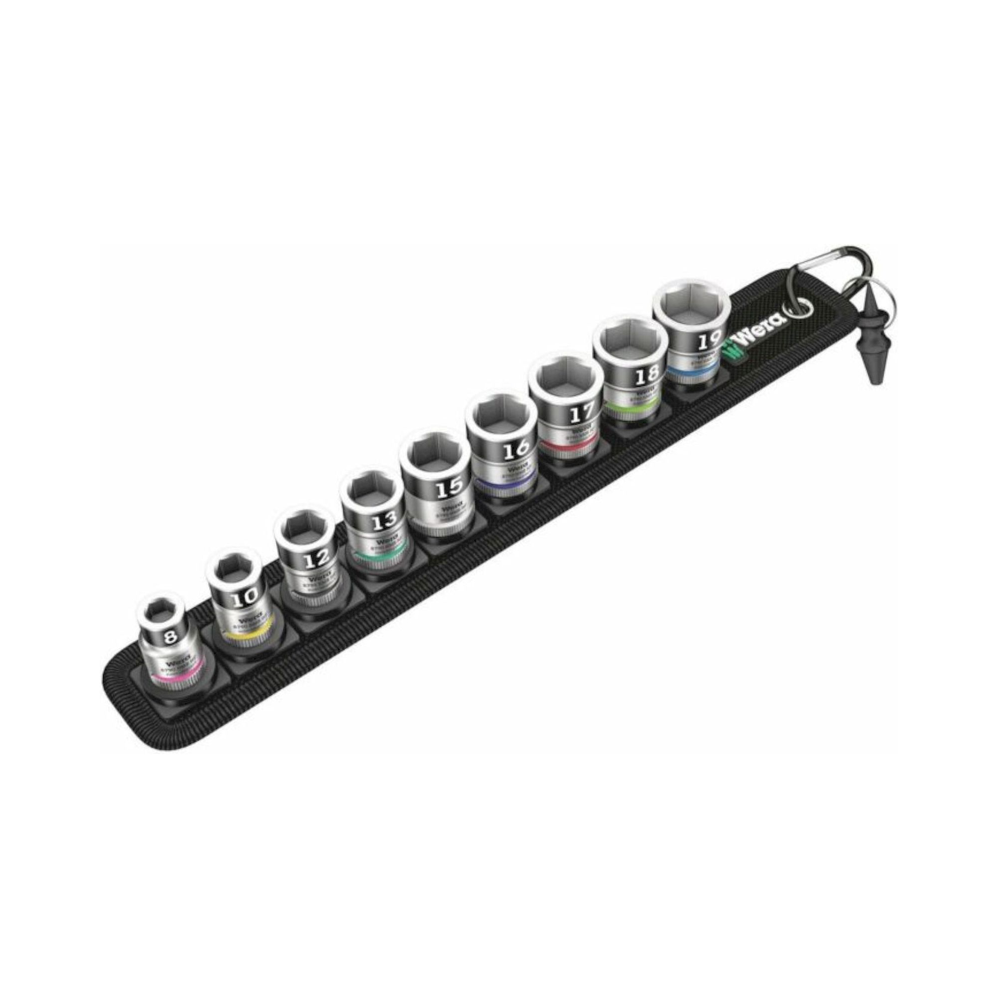 Wera 05003970001. Steckschlüsseleinsatz-Satz, mit Haltefunktion, 3/8"-Antrieb, 10-teilig