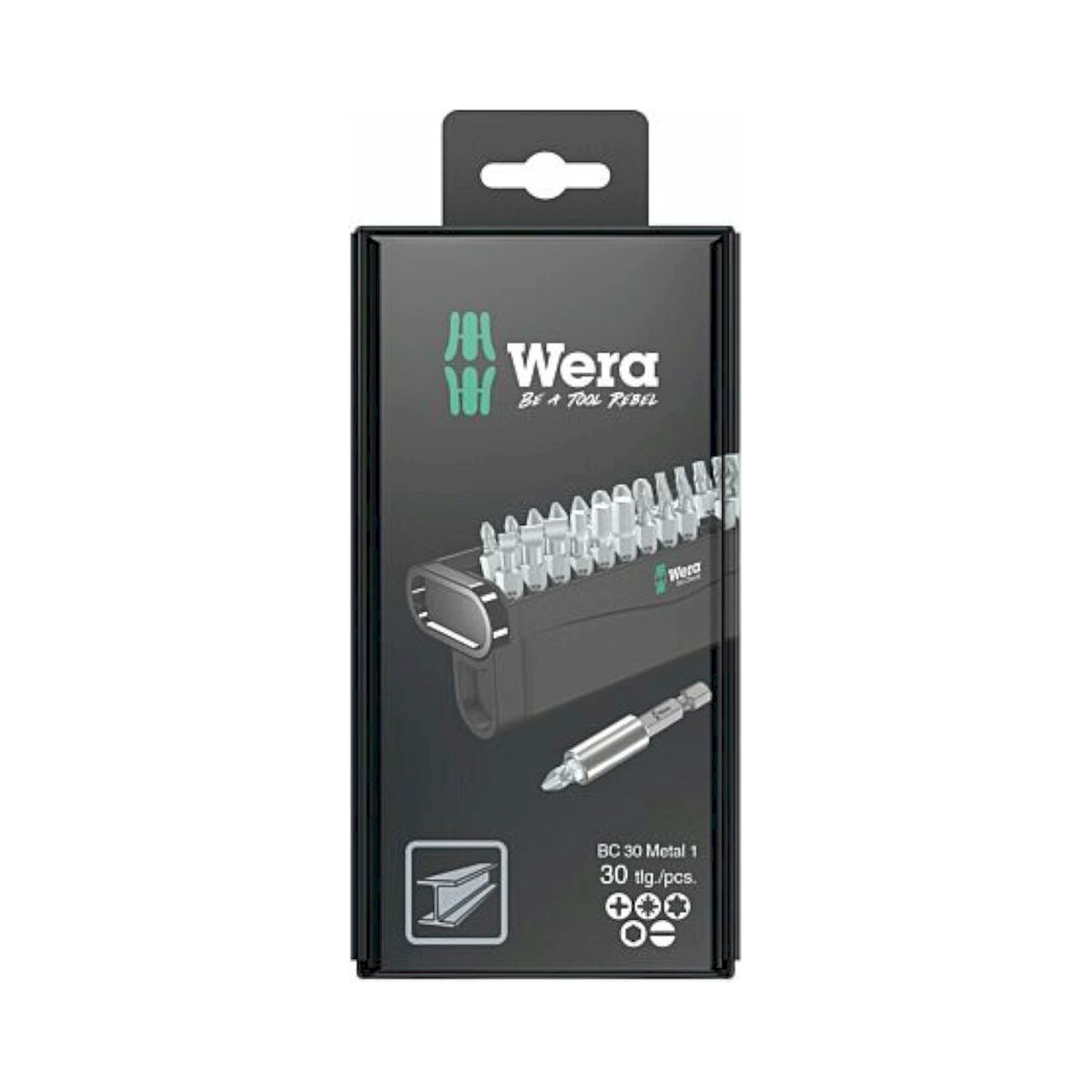 Wera 05057440001. Bit-Check 30 Metal 1 SB, 30-teilig