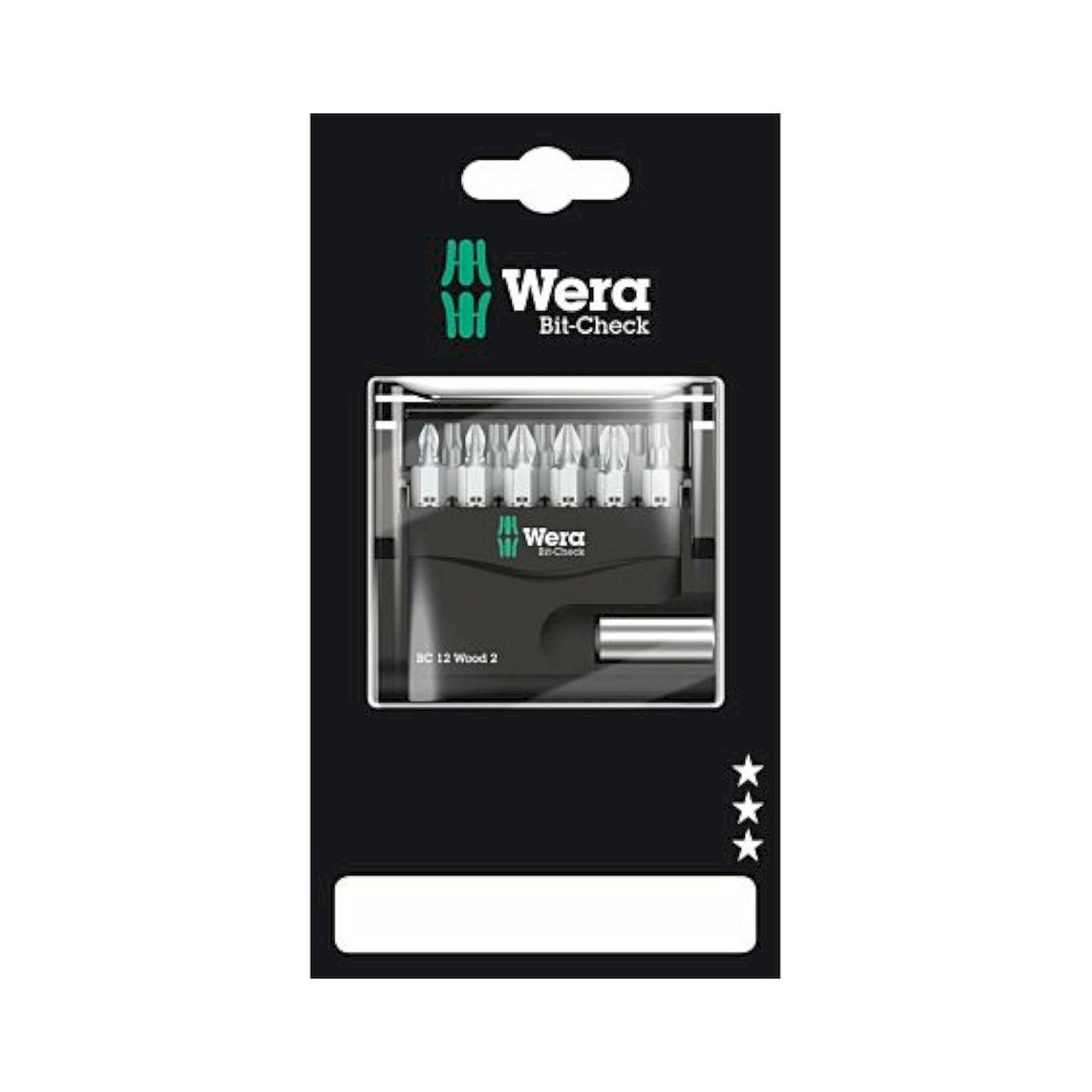 Wera 05136391001. Bit-Check 12 Wood 2 SB, 12-teilig