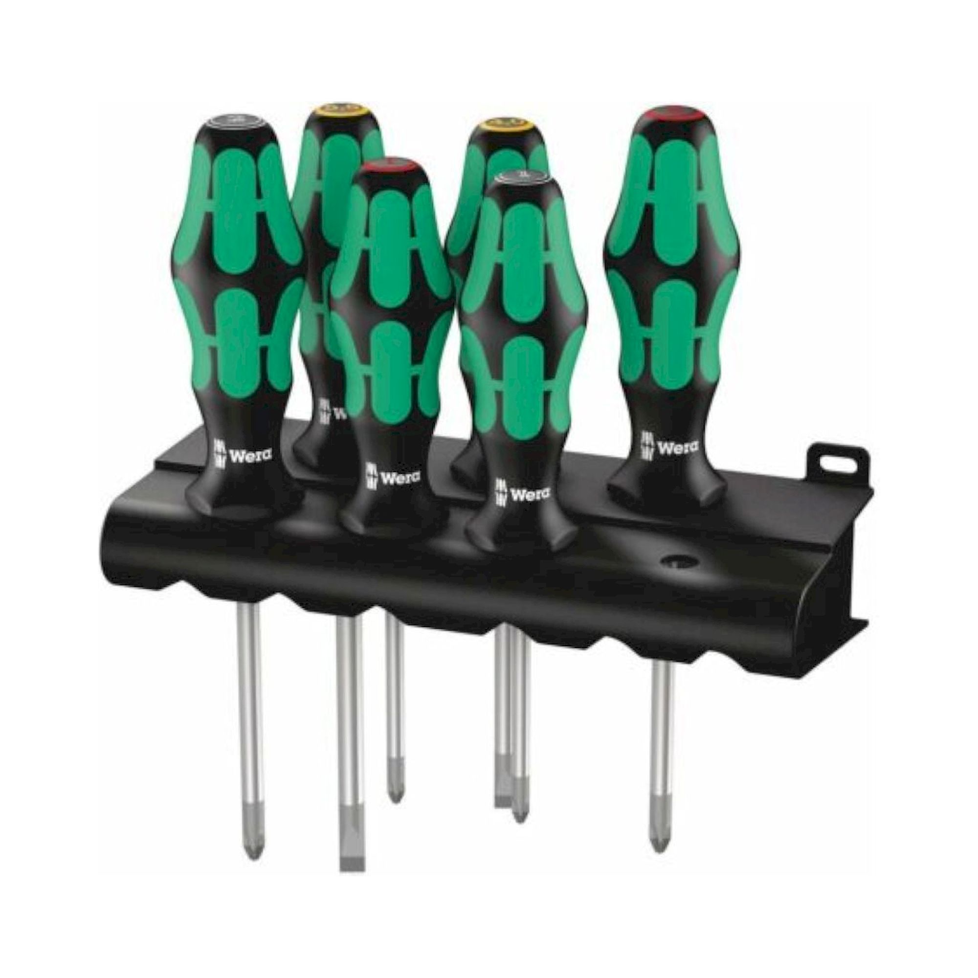 Wera 05105622001. Schraubendrehersatz Kraftform Plus Lasertip + Rack, 6-teilig