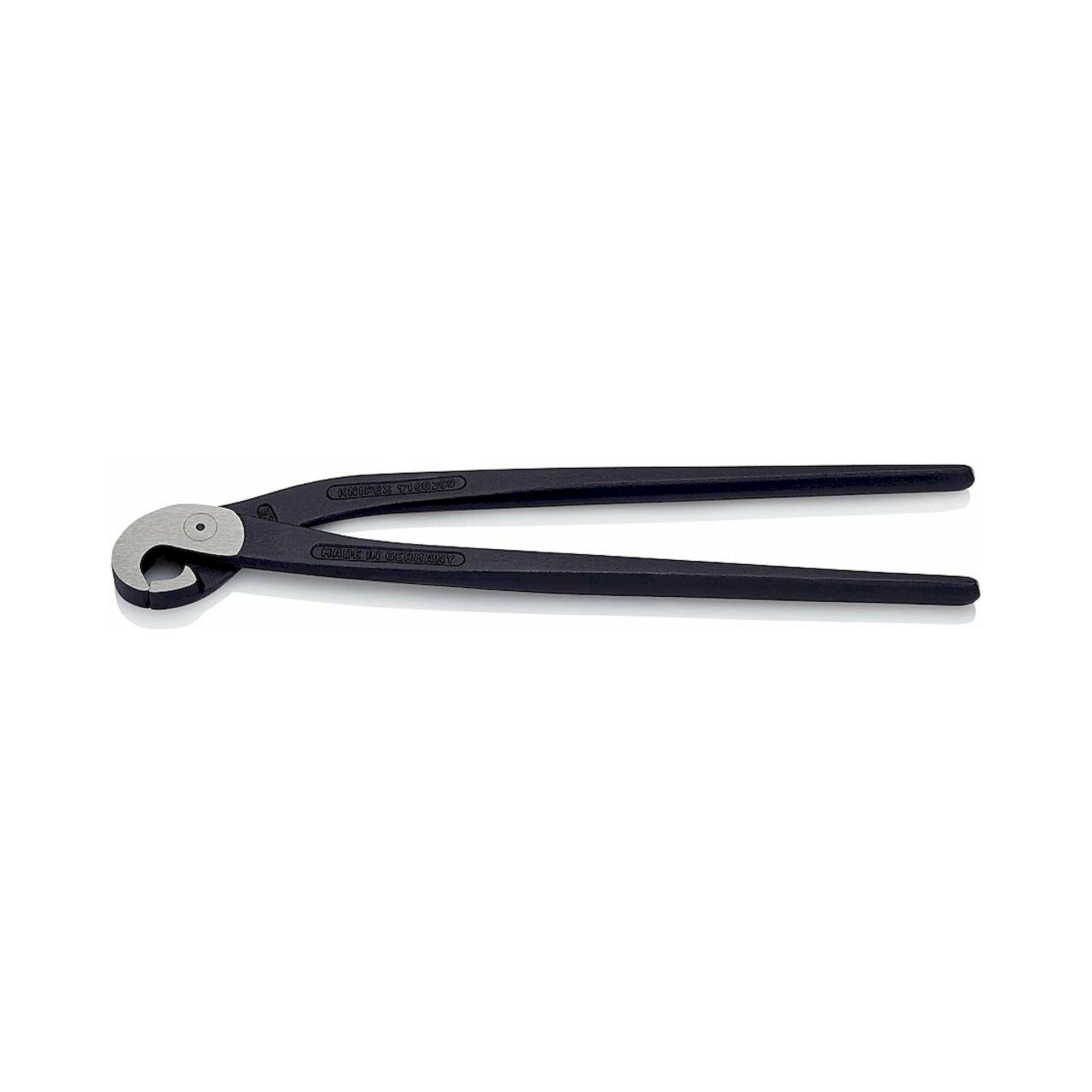 Knipex 91 00 200 SB. Fliesenlochzange (Papageienschnabelzange), schwarz atramentiert, 200 mm (SB-Karte/Blister)