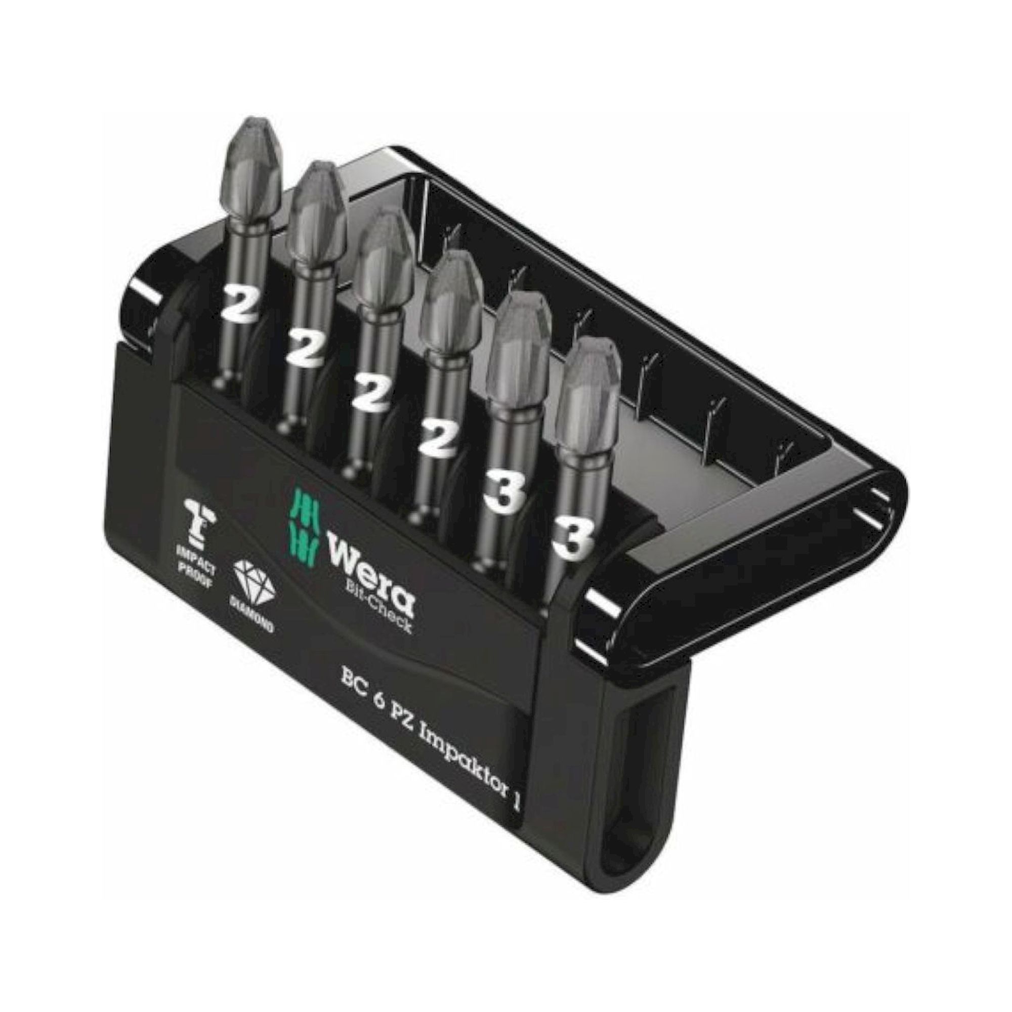 Wera 05057692001. Bit-Check 6 PZ Impaktor 1, 6-teilig