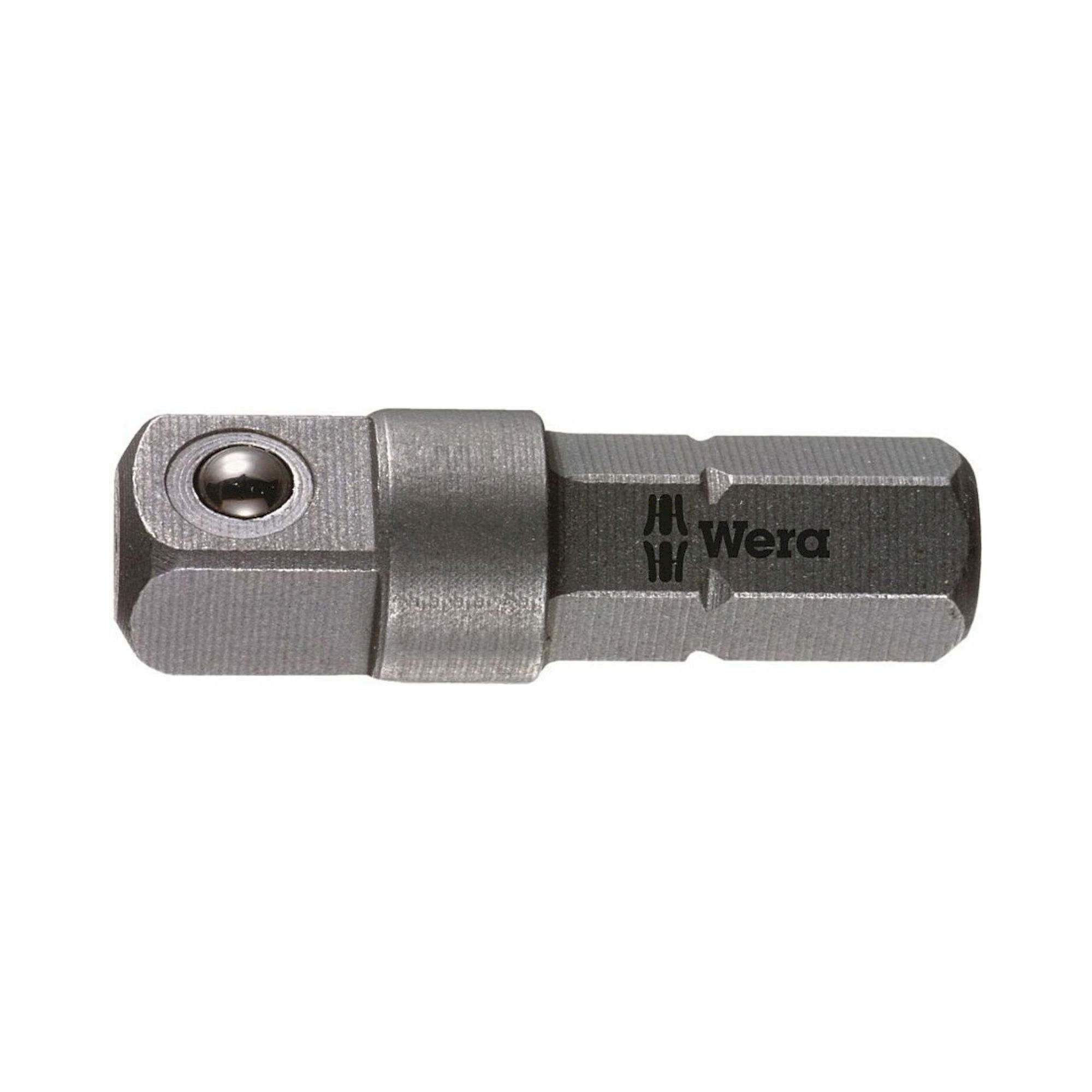 Wera 05136000001. 870/1 Werkzeugschaft, 1/4" Außenvierkant-Abtrieb & 1/4" Außensechskantantrieb