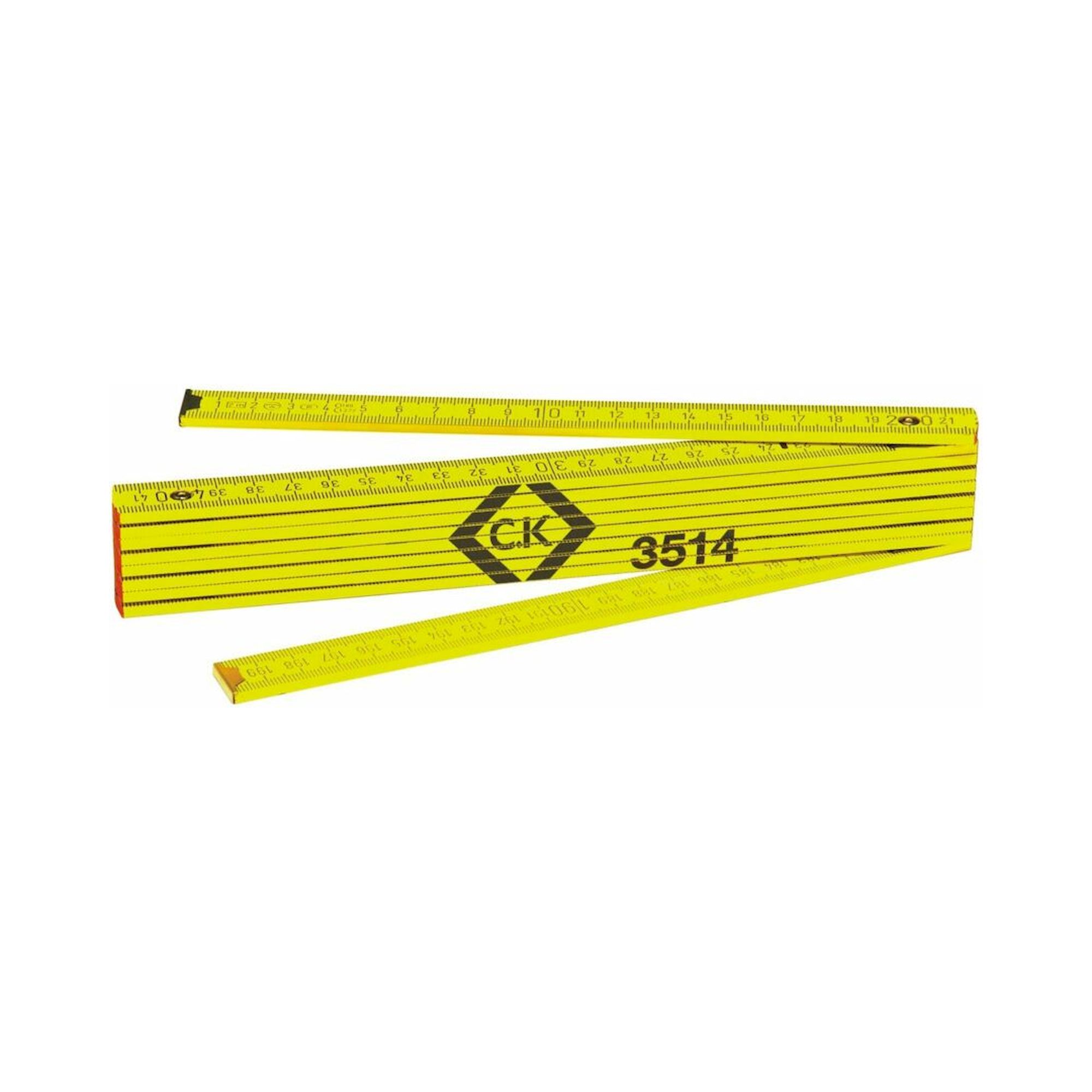 C.K T3514. wooden folding ruler made of beech wood, 2 meters