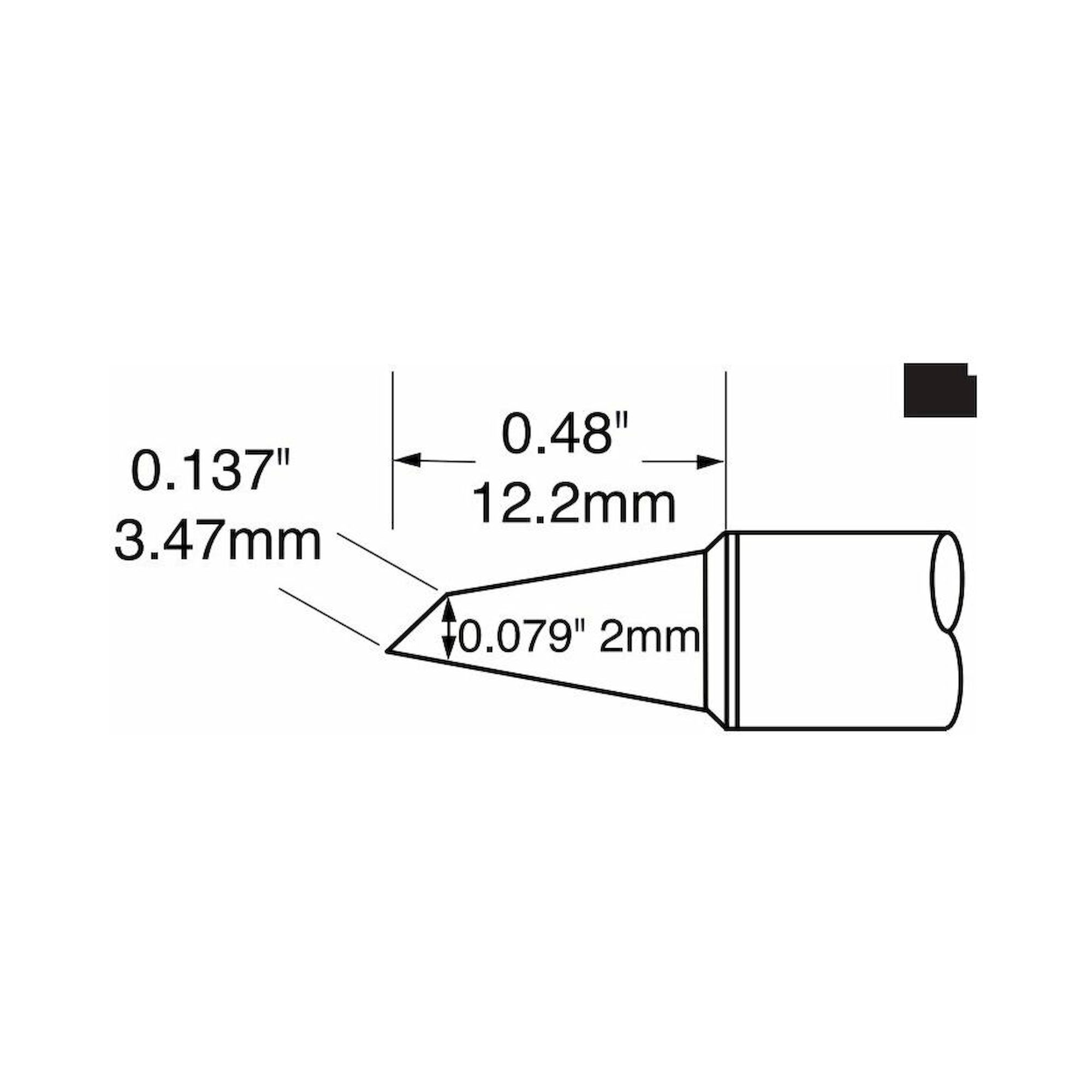 Oki SFV-DRH420A. Lötspitze SxV Serie hufförmig 3,47x12,2 mm