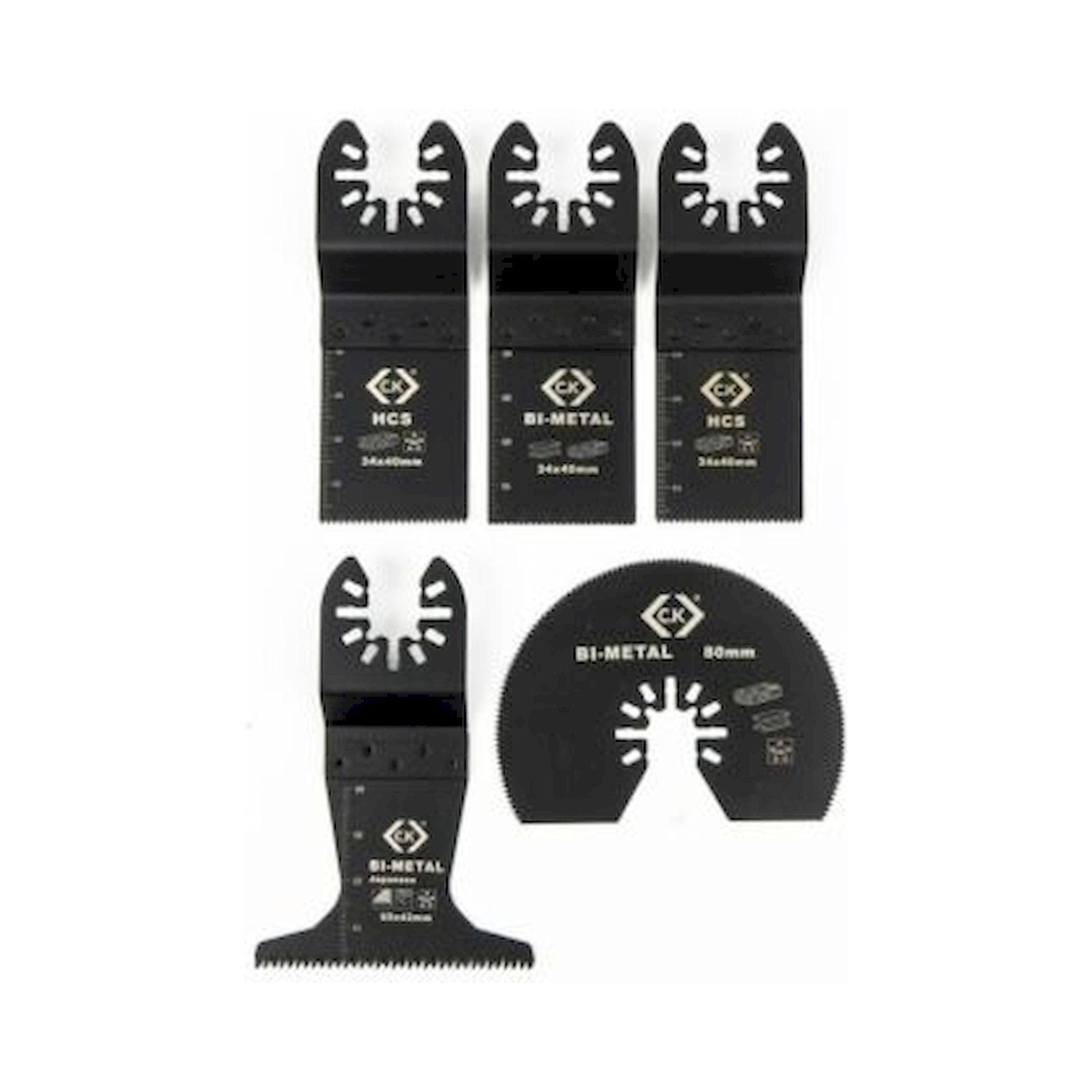 C.K T0870. Blade set for oscillating tool, 5 pieces