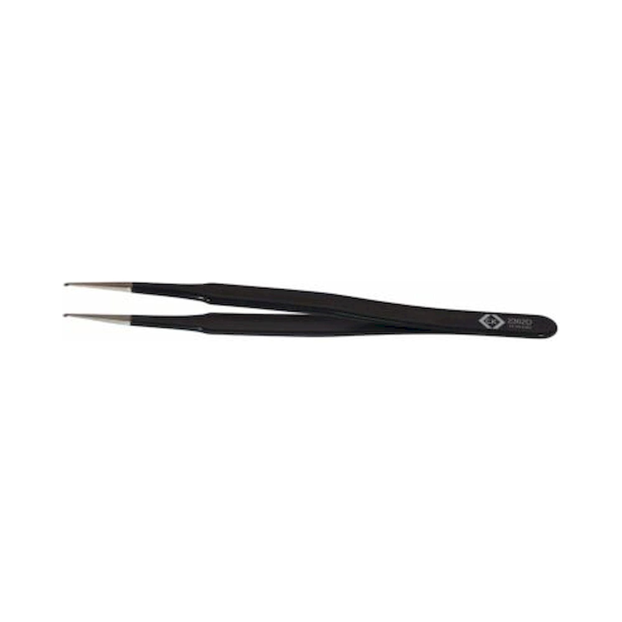 C.K T2362D. ESD insertion tweezers, curved, type 12A.SA ESD, 120 mm