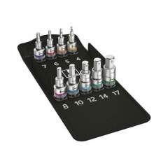 Wera 05004201001. Bitnuss-Satz Innensechskant, mit Haltefunktion, 9-teilig