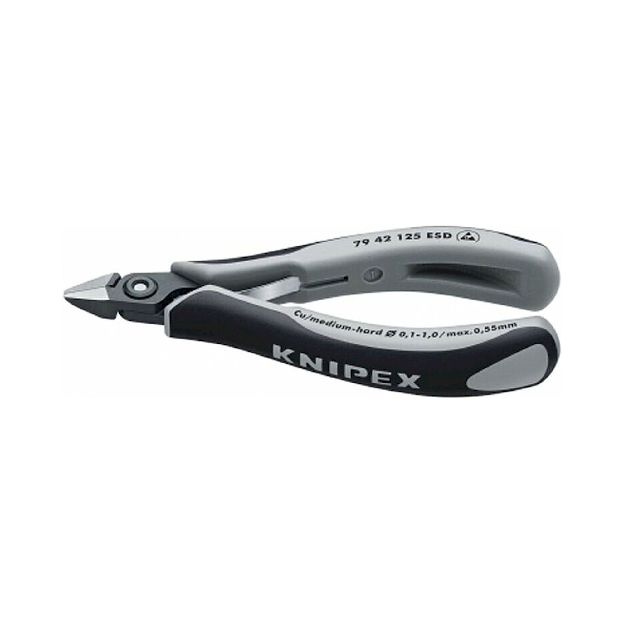 Knipex 79 42 125 ESD. ESD precision electronics side cutter, pointed, 125 mm