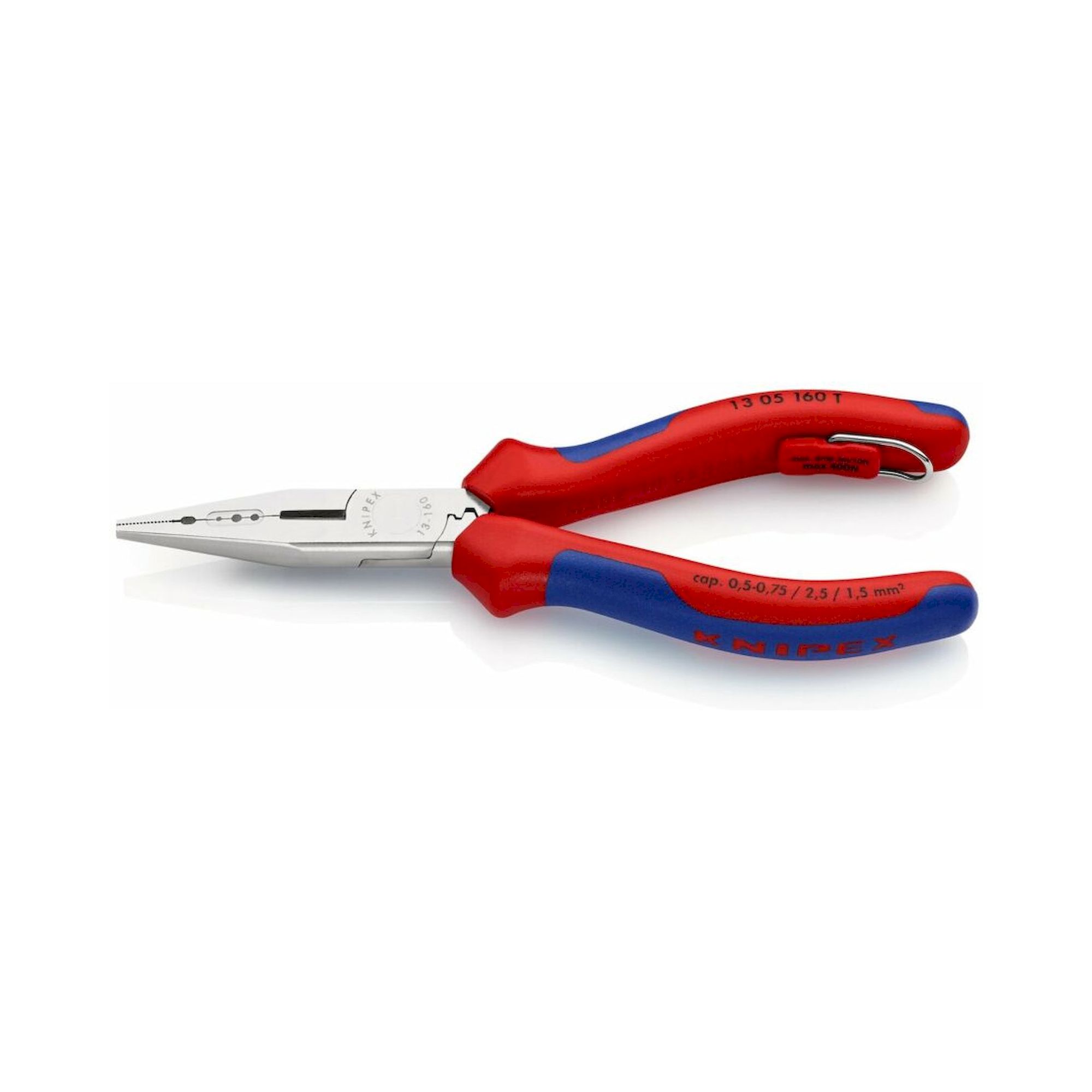 Knipex 13 81 200 SB. Elektro-Installationszange mit Kunststoff überzogen, schwarz atramentiert, 200 mm (SB-Karte/Blister)