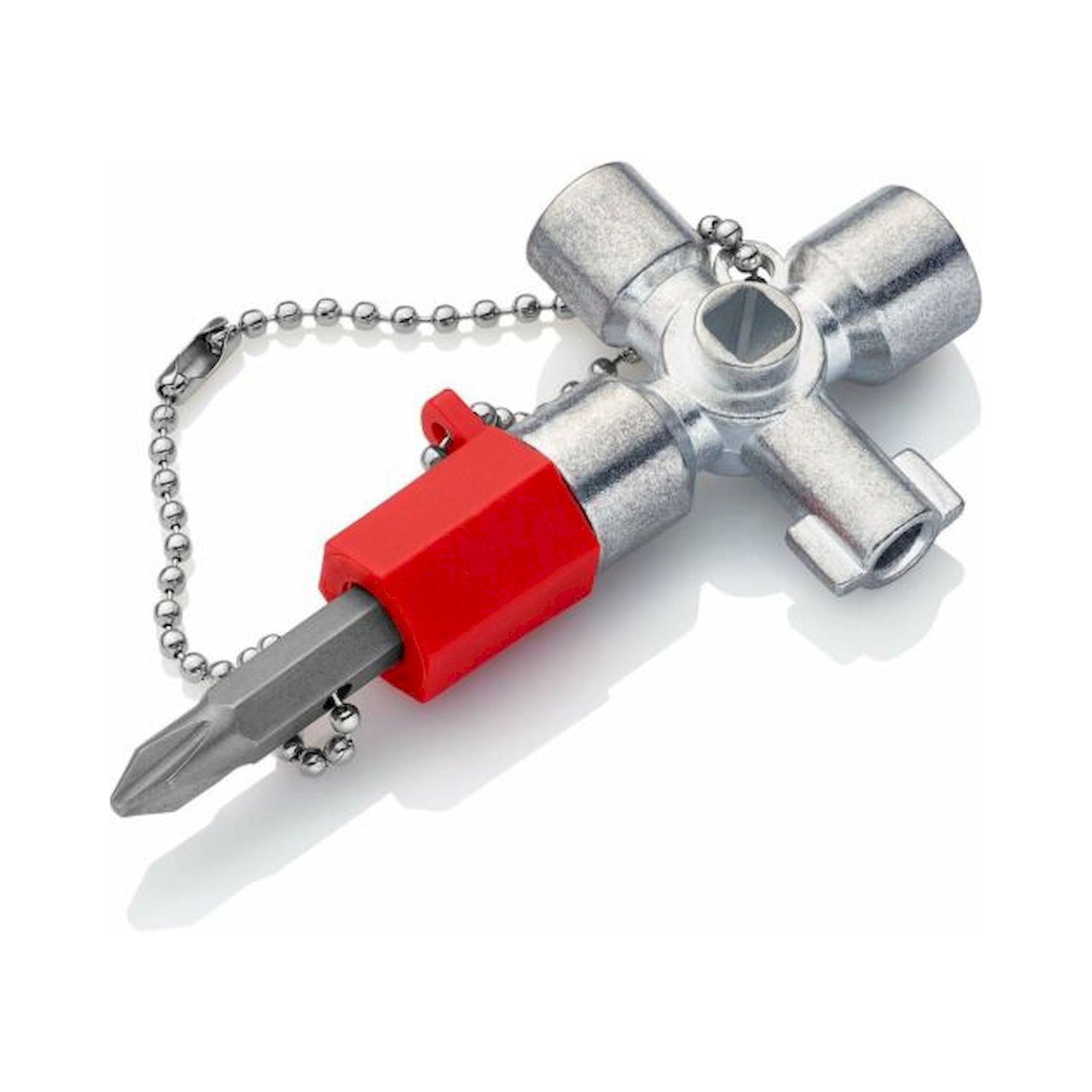 Knipex 00 11 02. Schaltschrankschlüssel für gängige Schränke und Absperrsysteme, 44 mm