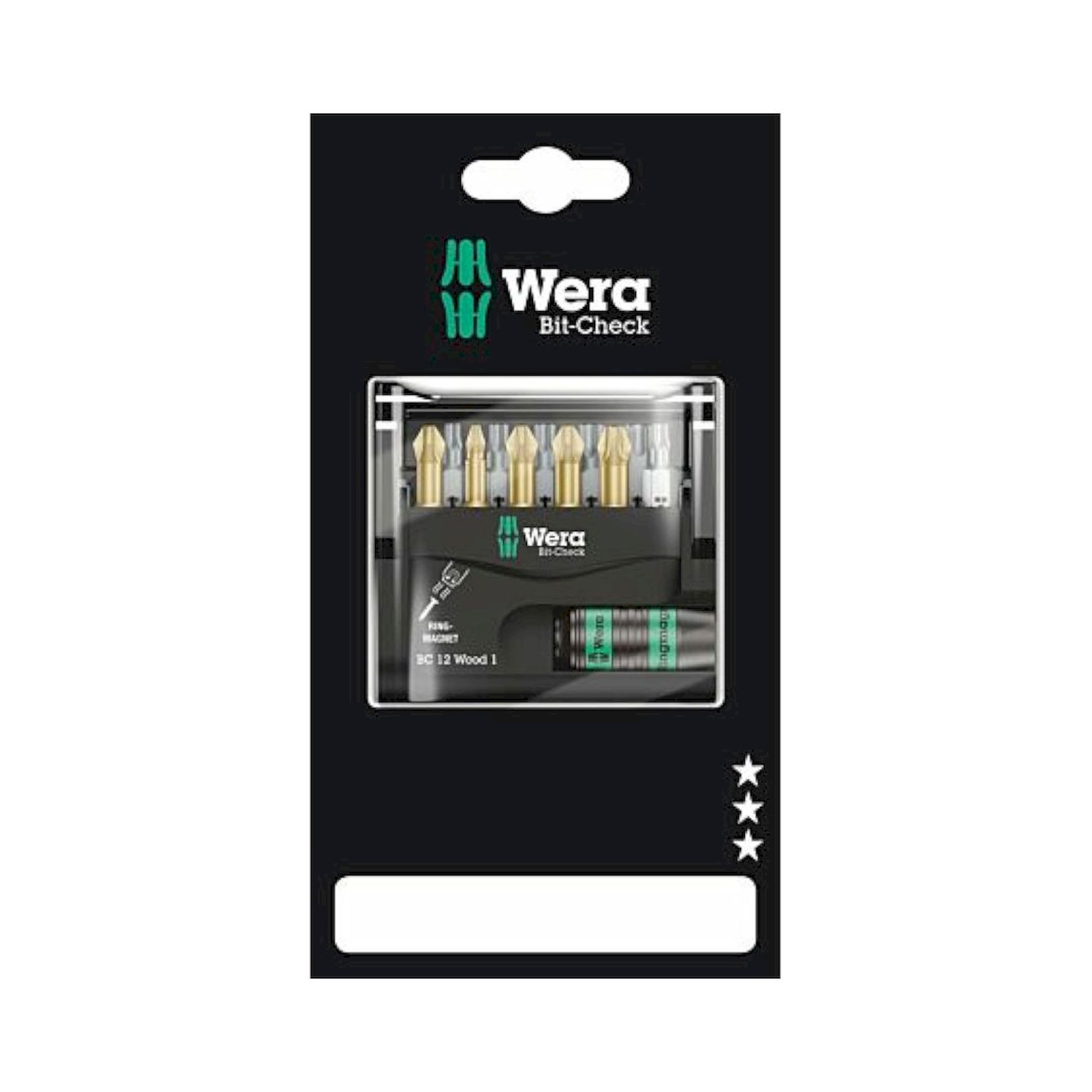 Wera 05136390001. Bit-Check 12 Wood 1 SB, 12-teilig