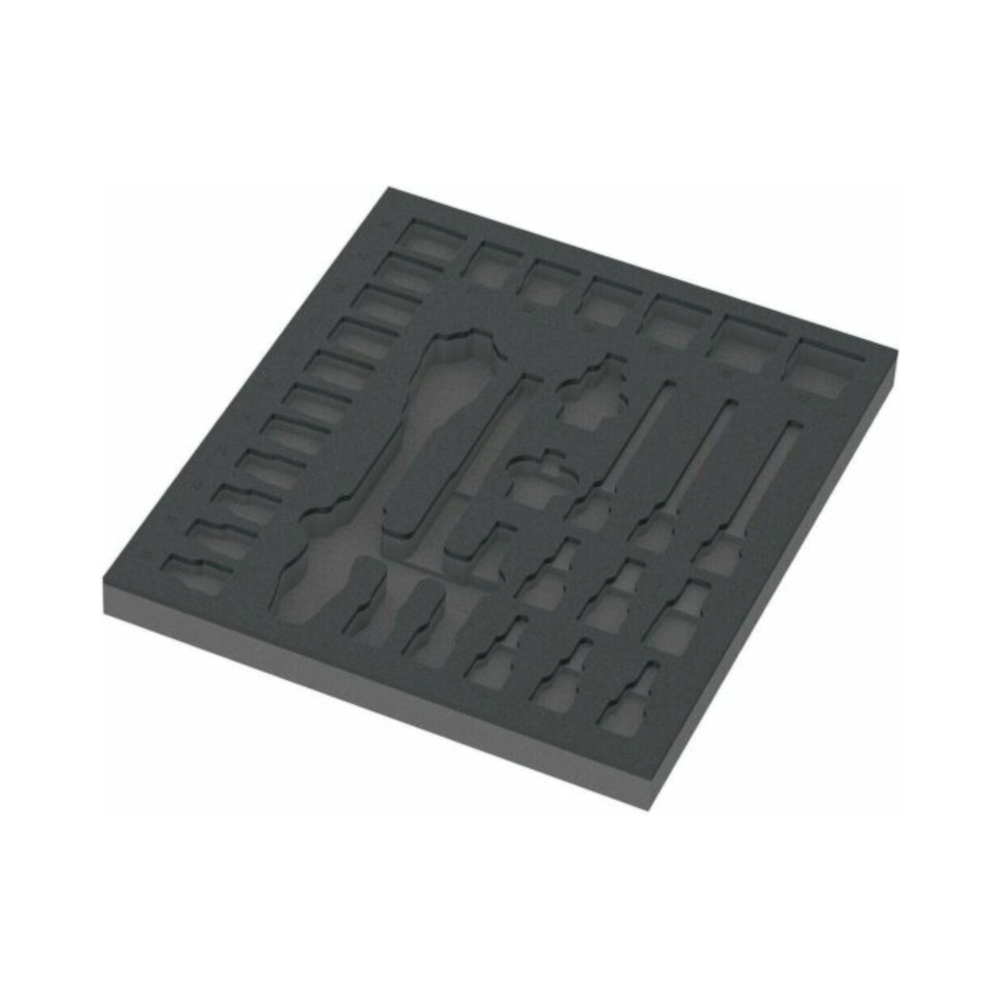 Wera 05137322001. Schaumstoffeinlage 8000 C Zyklop Knarre 1/2" Set 1, ohne Werkzeug, 344 x 30 x 392 mm